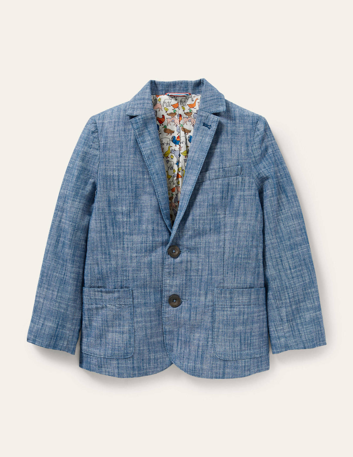 Linen Blazer-Chambray Blue-1
