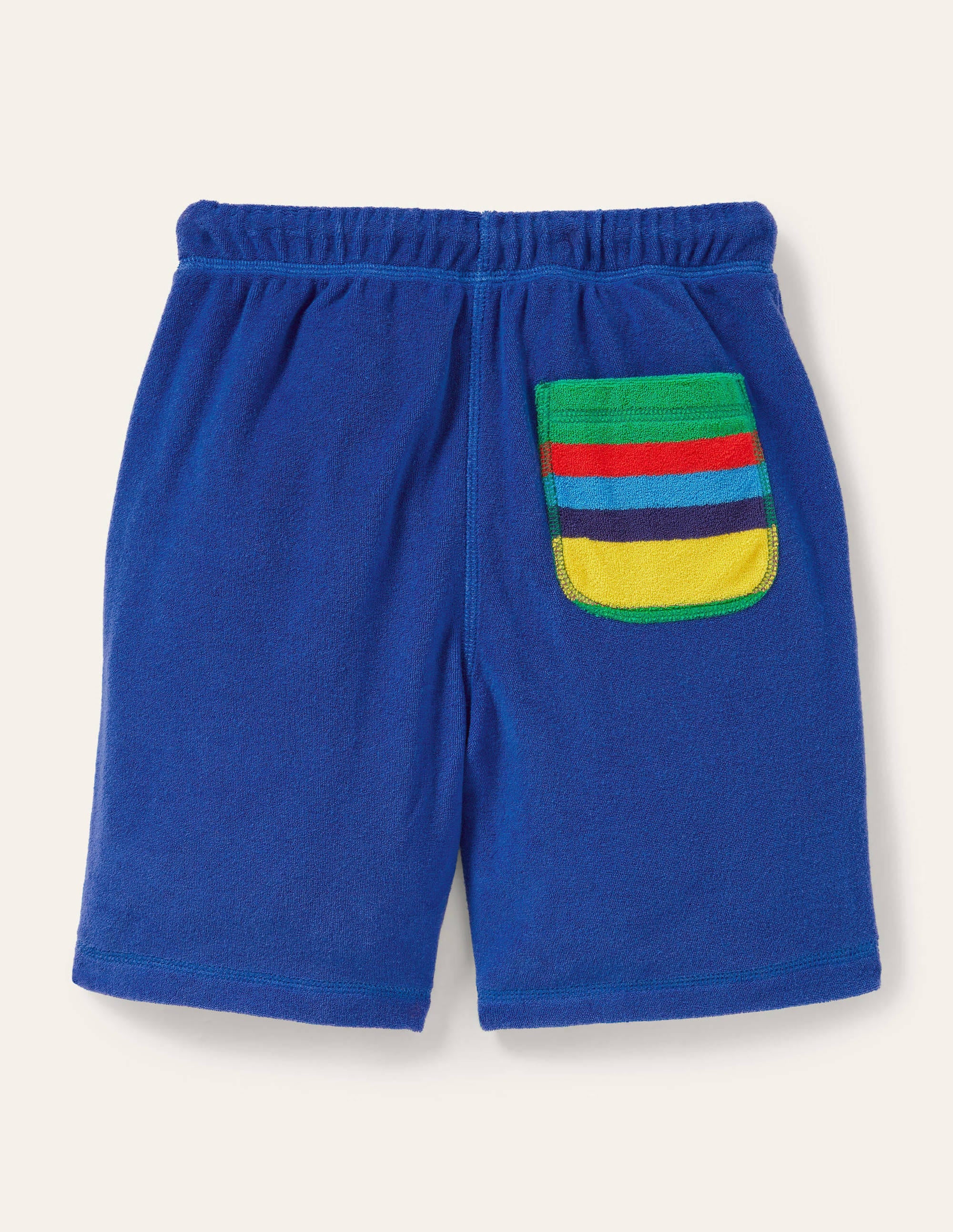 Towelling Sweatshorts-Blue Wave Rainbow - Image 2