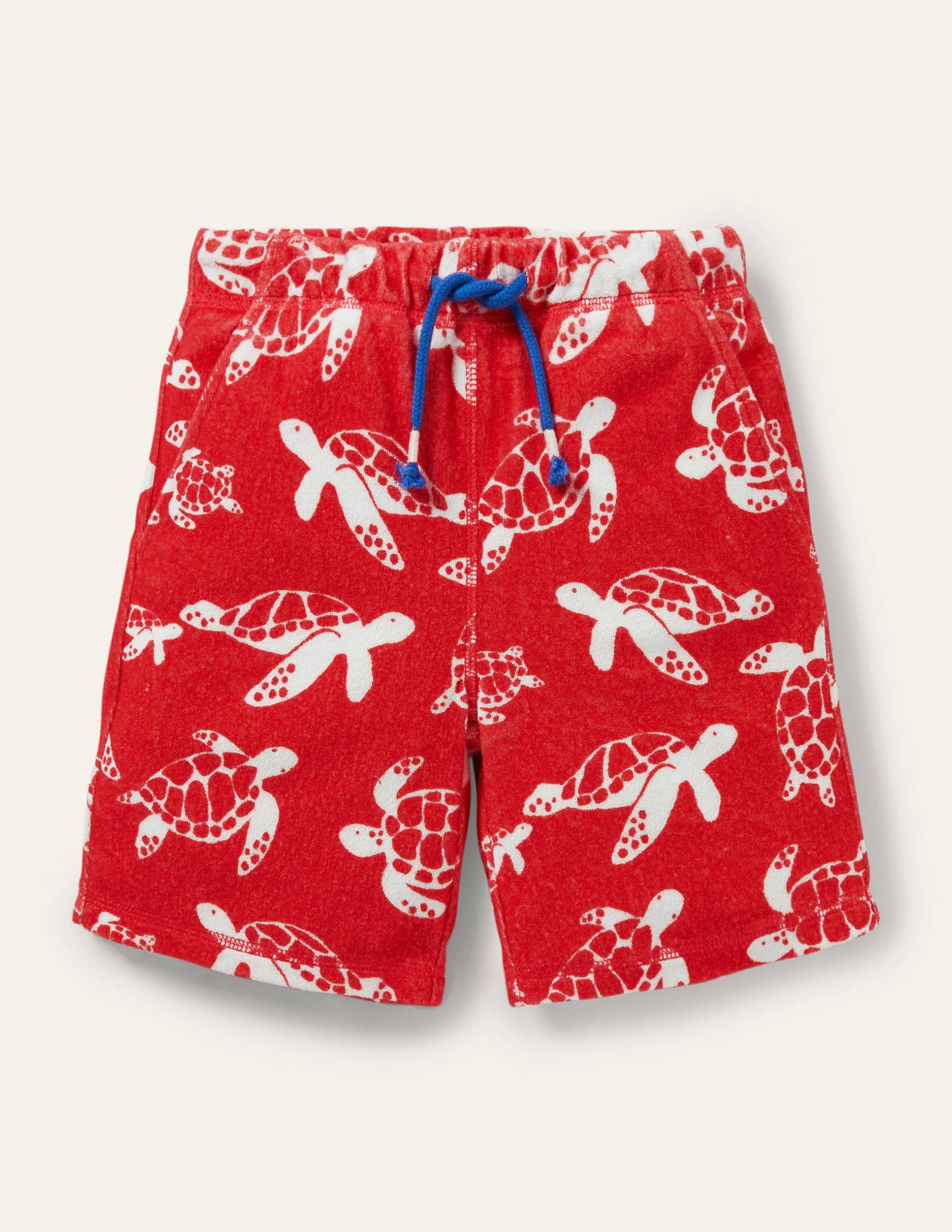 Towelling Sweatshorts-Strawberry Tart Red Turtles - Image 1