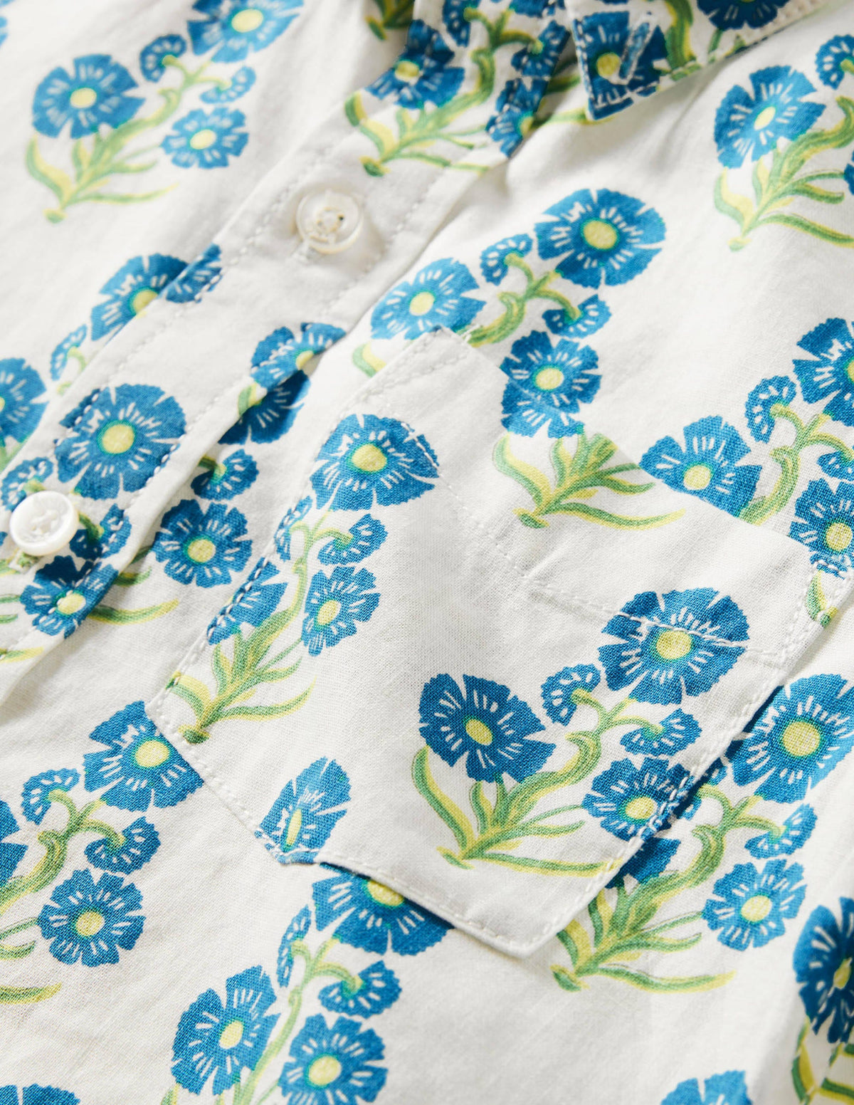 Holiday Cotton Linen Shirt-Molly Mahon Print - Image 3