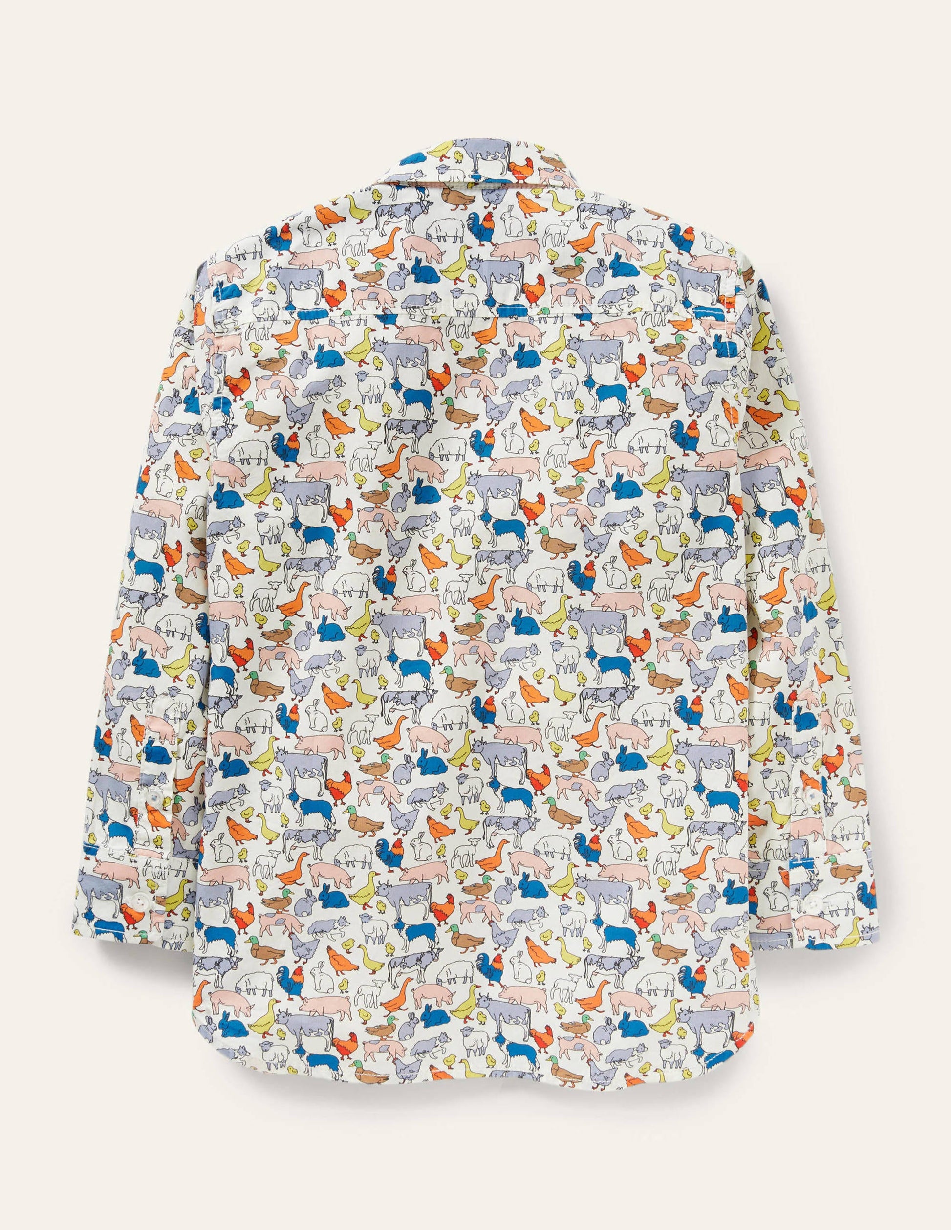 Casual Laundered Shirt-Ivory Farm-2