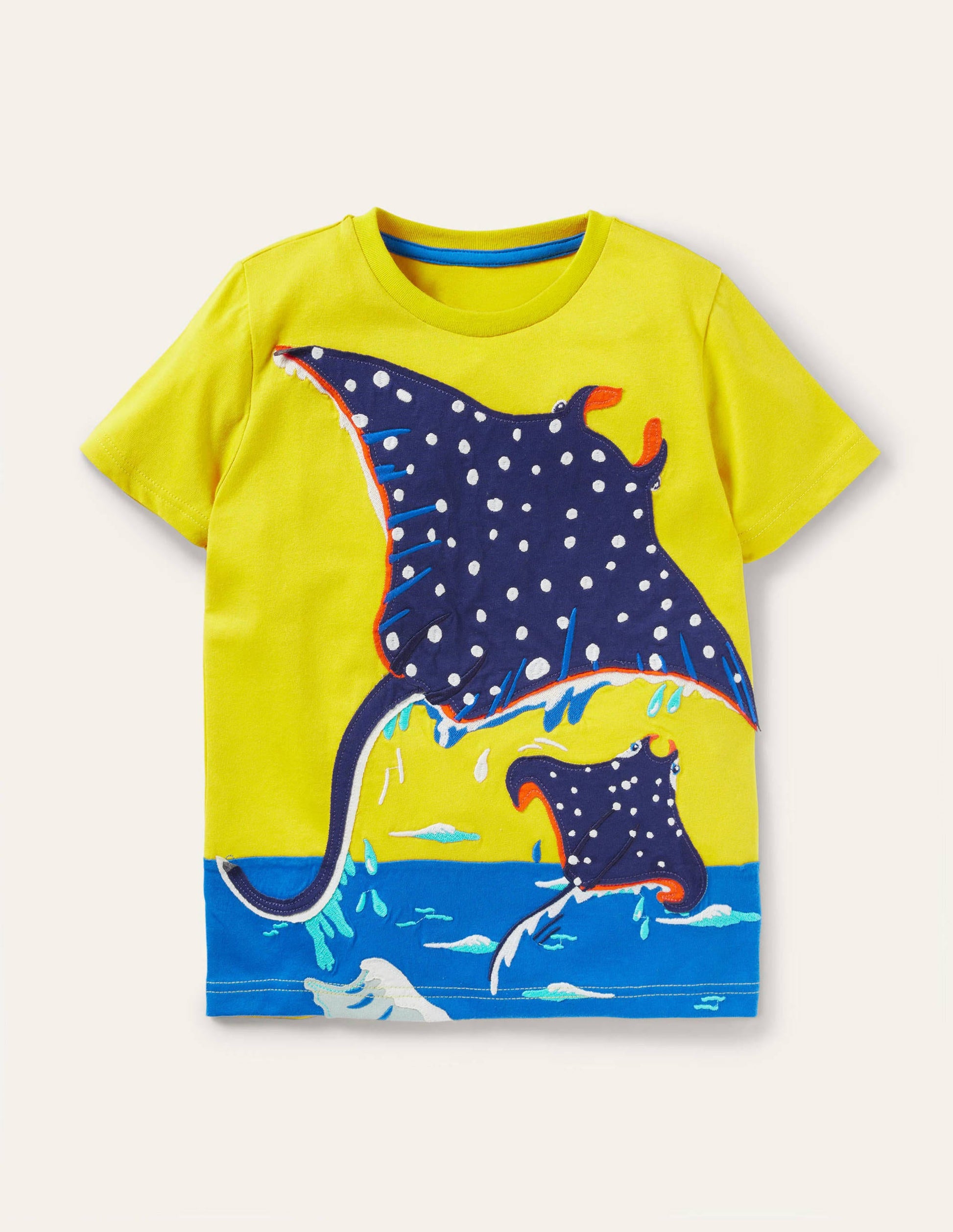 Underwater Animal T-shirt-Maximillion Yellow Mantaray-1