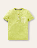 Garment Dye Henley T-shirt-Maximillion Yellow