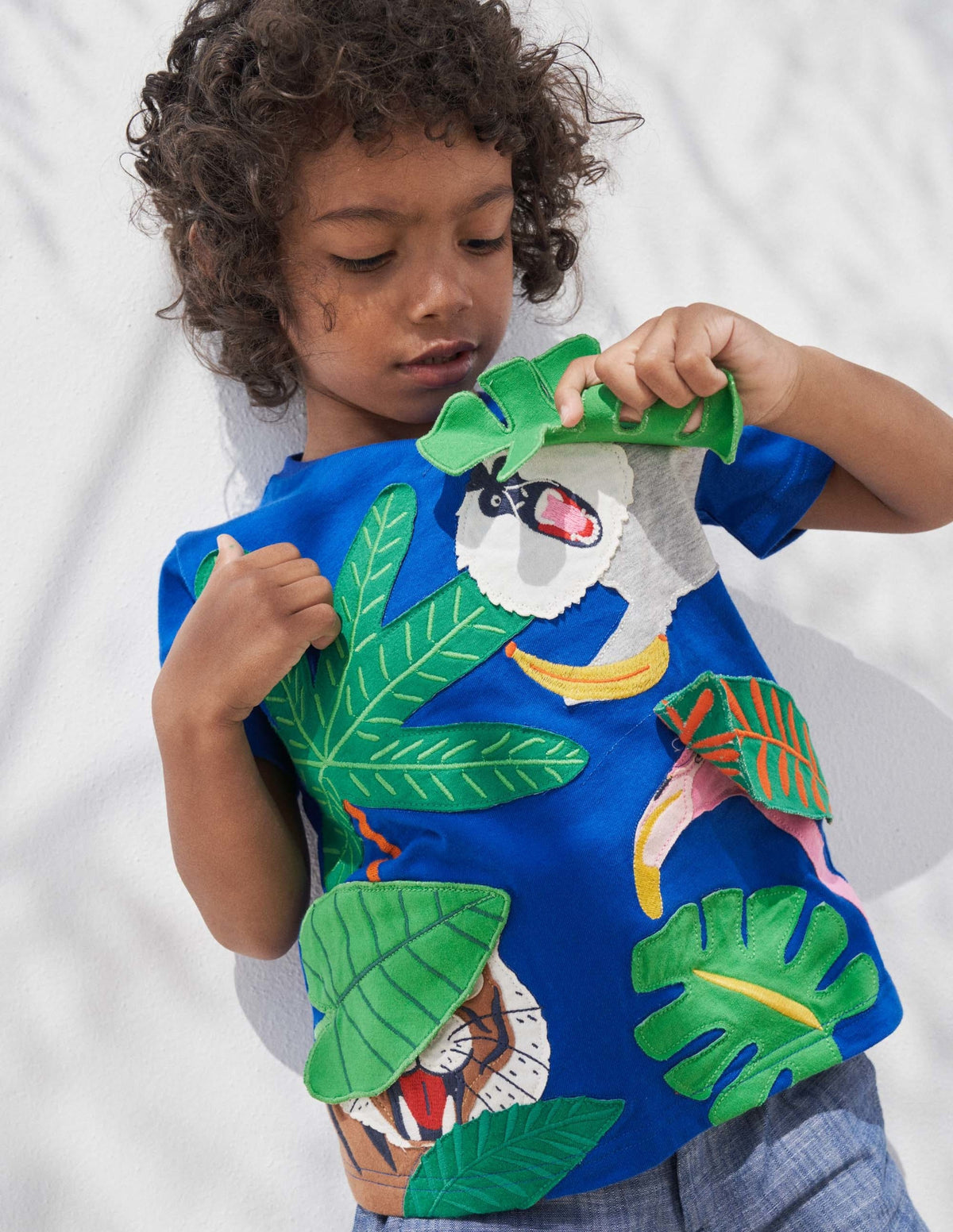 Lift-the-flap Animal T-shirt-Bluebell Blue Peeping Jungle-4