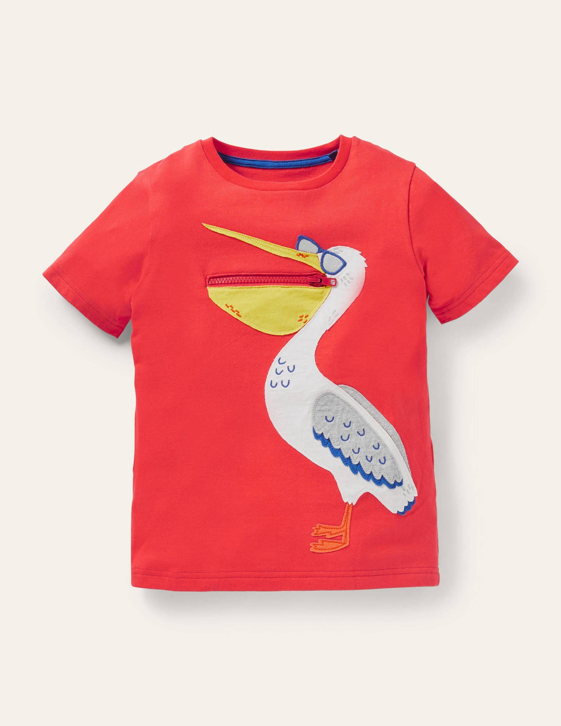 Lift-the-flap Animal T-shirt-Strawberry Tart Red Pelican-1