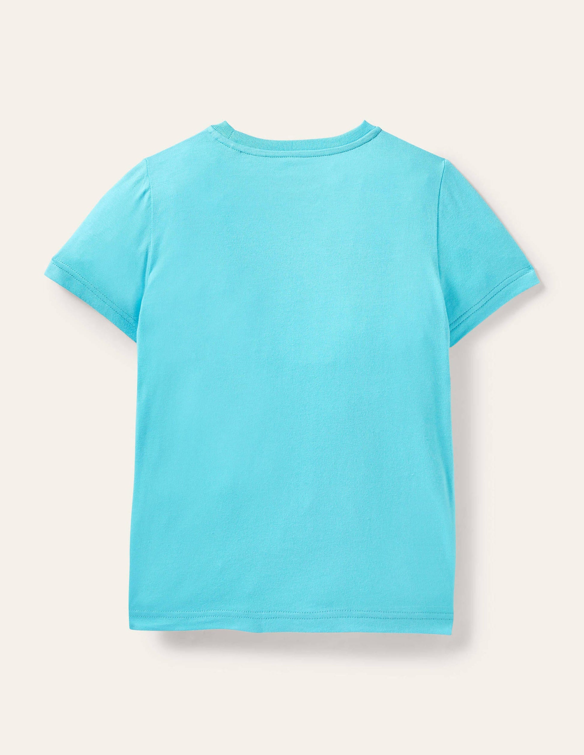 Funny Animals Appliqué T-shirt-Malibu Blue Giraffe-2