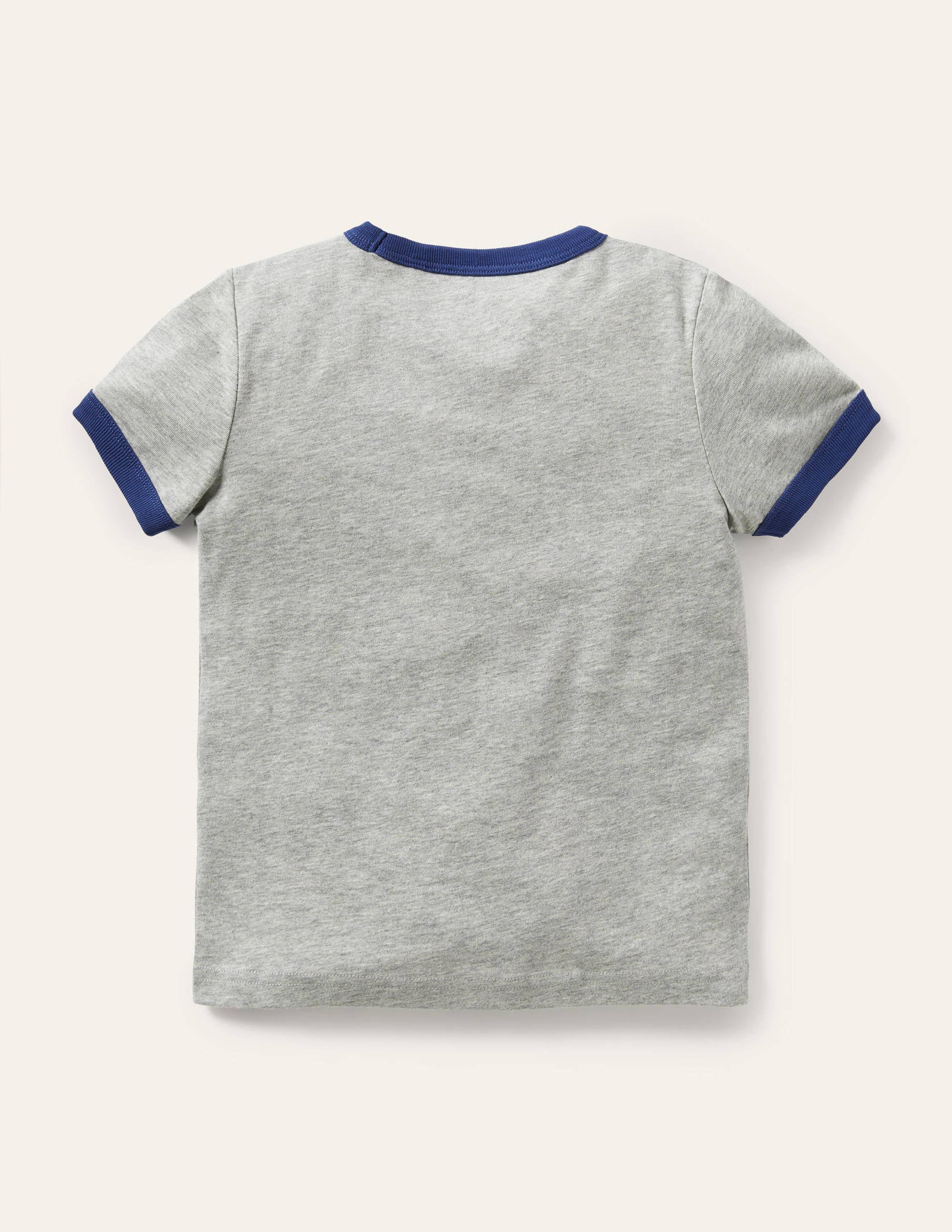 Printed Logo Ringer T-shirt-Grey Marl Diggers - Image 2