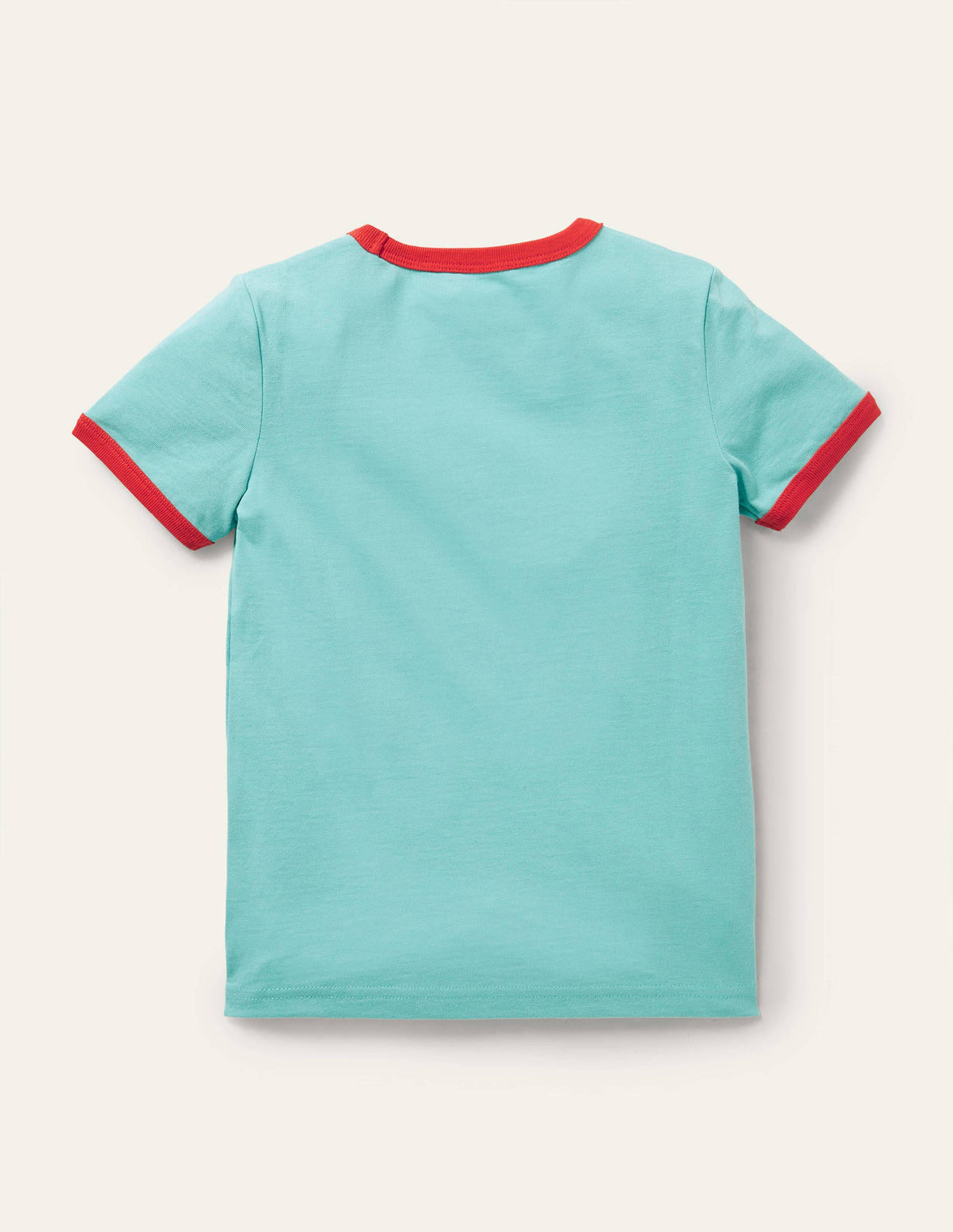 Printed Logo Ringer T-shirt-Coastal Shade Blue Helicopter - Image 2