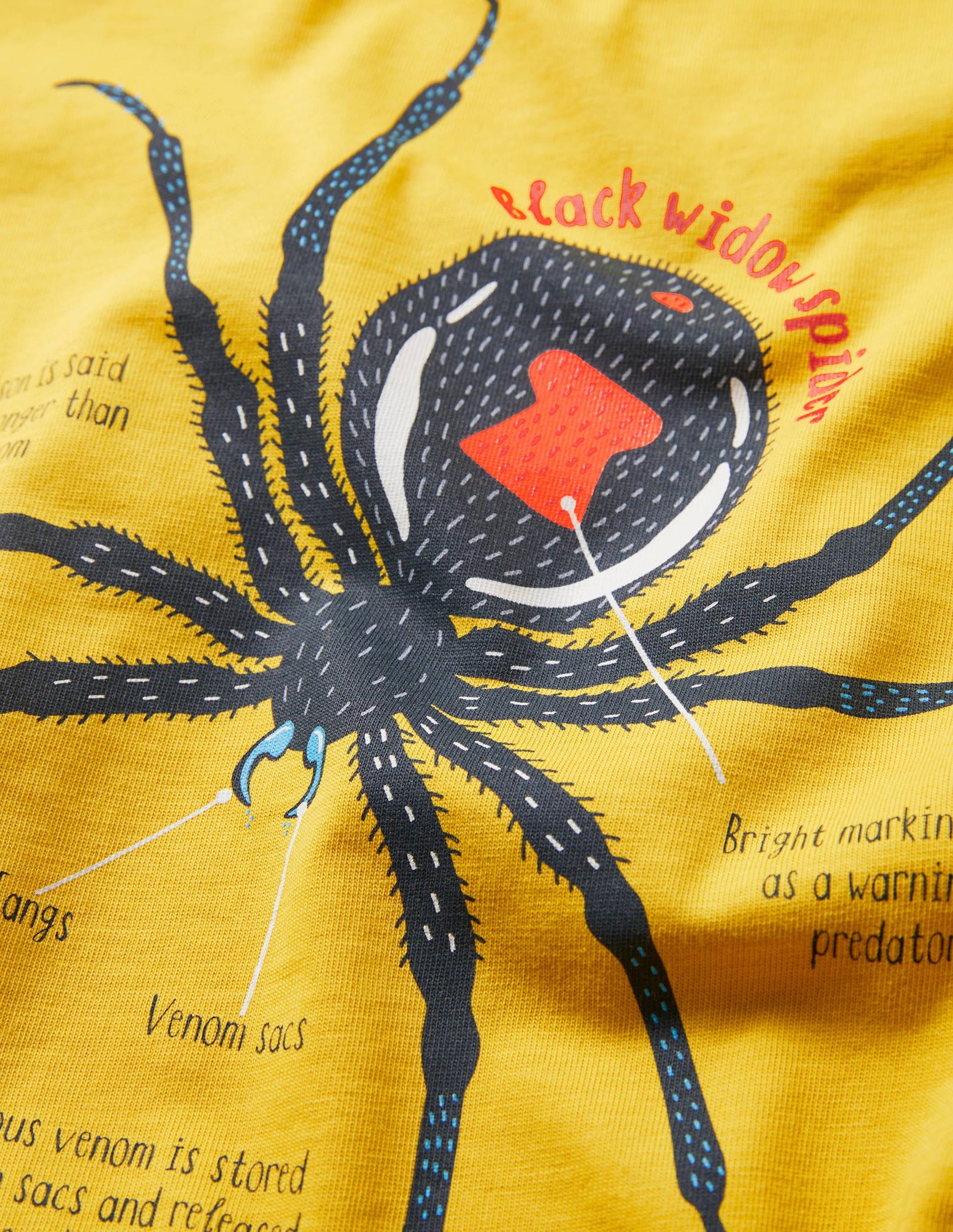 Printed Logo Ringer T-shirt-Daffodil Yellow Spider-3