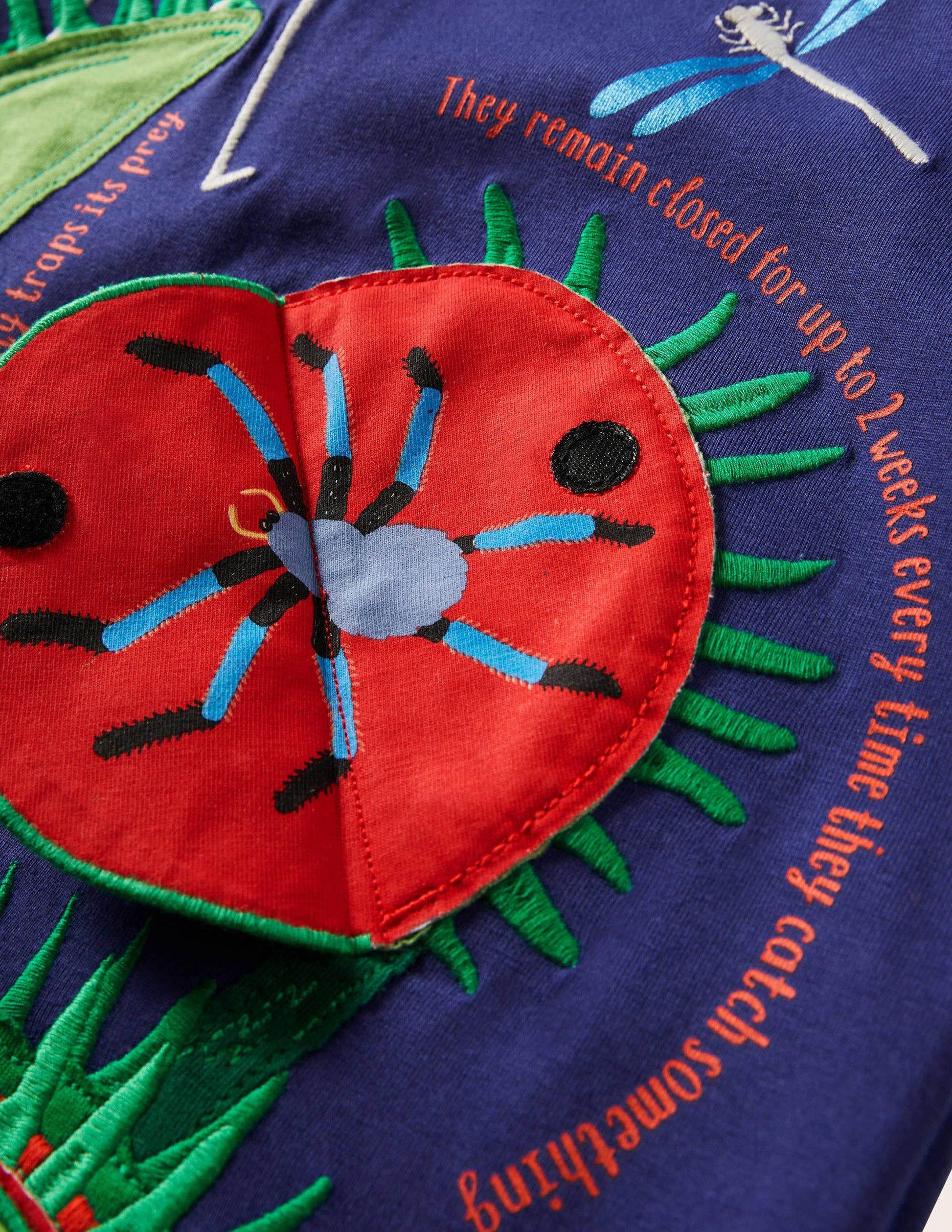 Educational Flap T-shirt-College Navy Venus Fly Trap-3