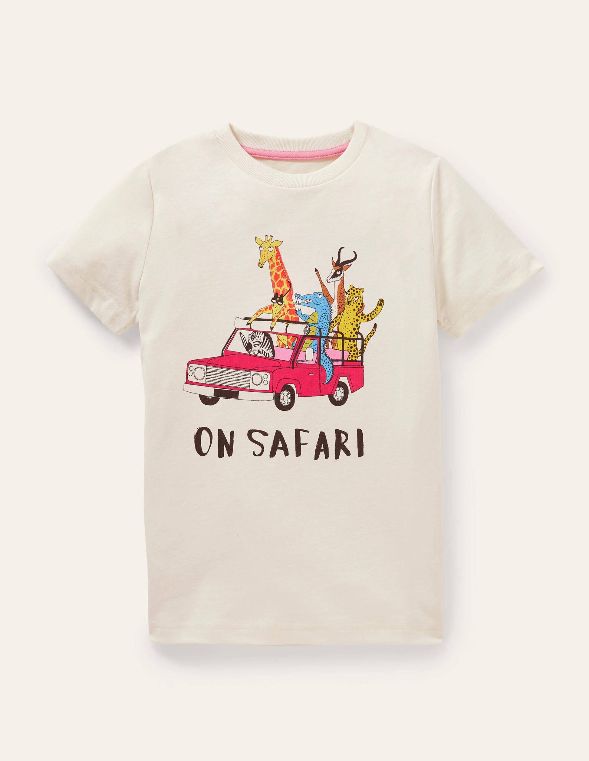 Safari Truck T-shirt-Ivory On Safari Truck-1