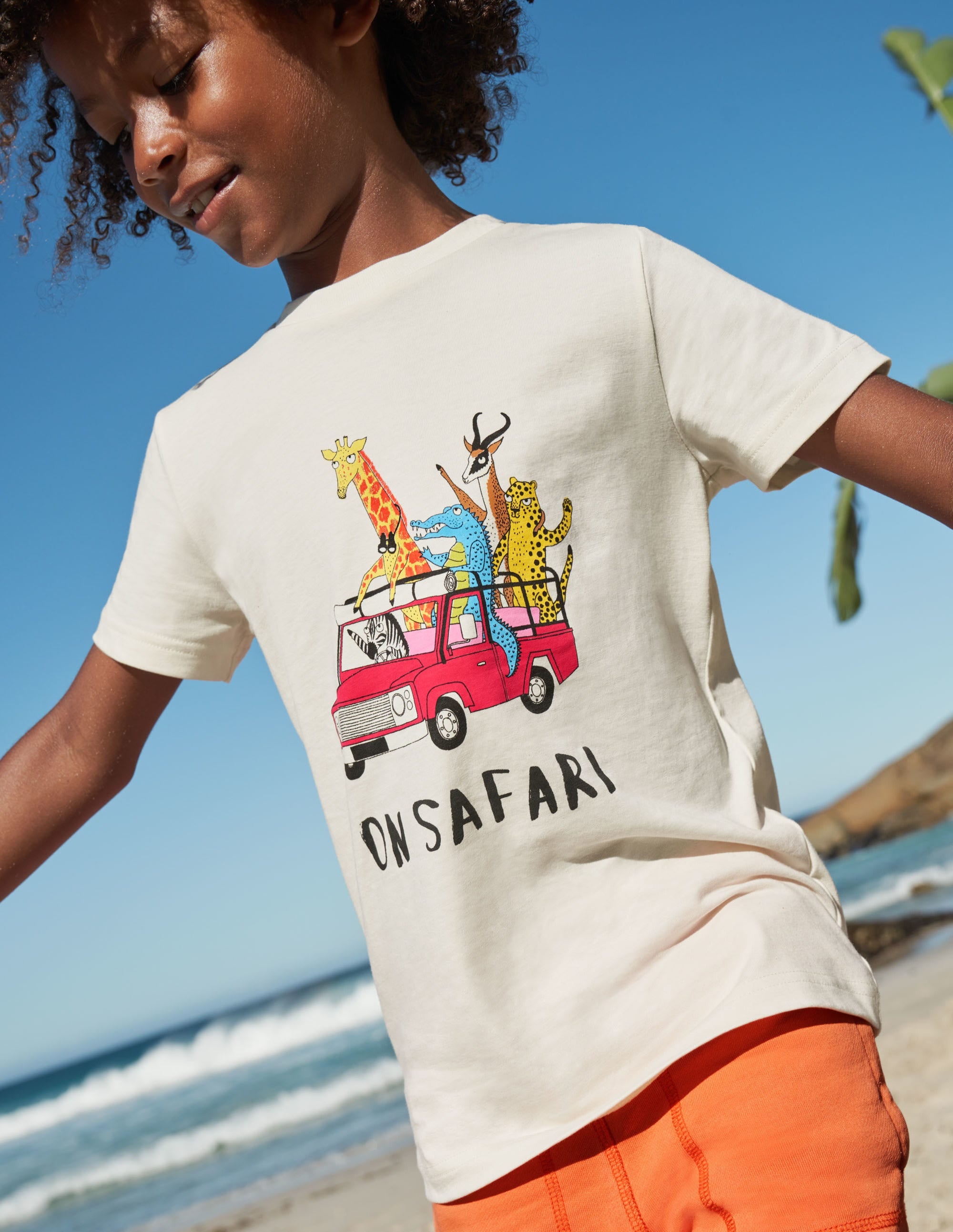 Safari Truck T-shirt-Ivory On Safari Truck - Image 4