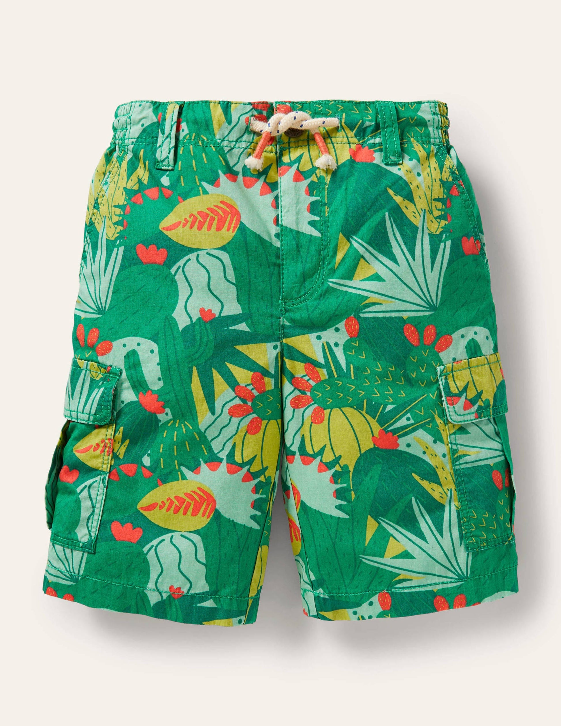 Cargo Shorts-Green Cactus-1