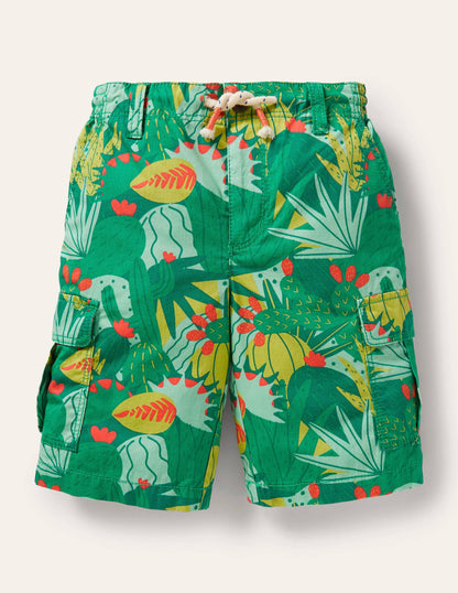 Cargo Shorts-Green Cactus-1