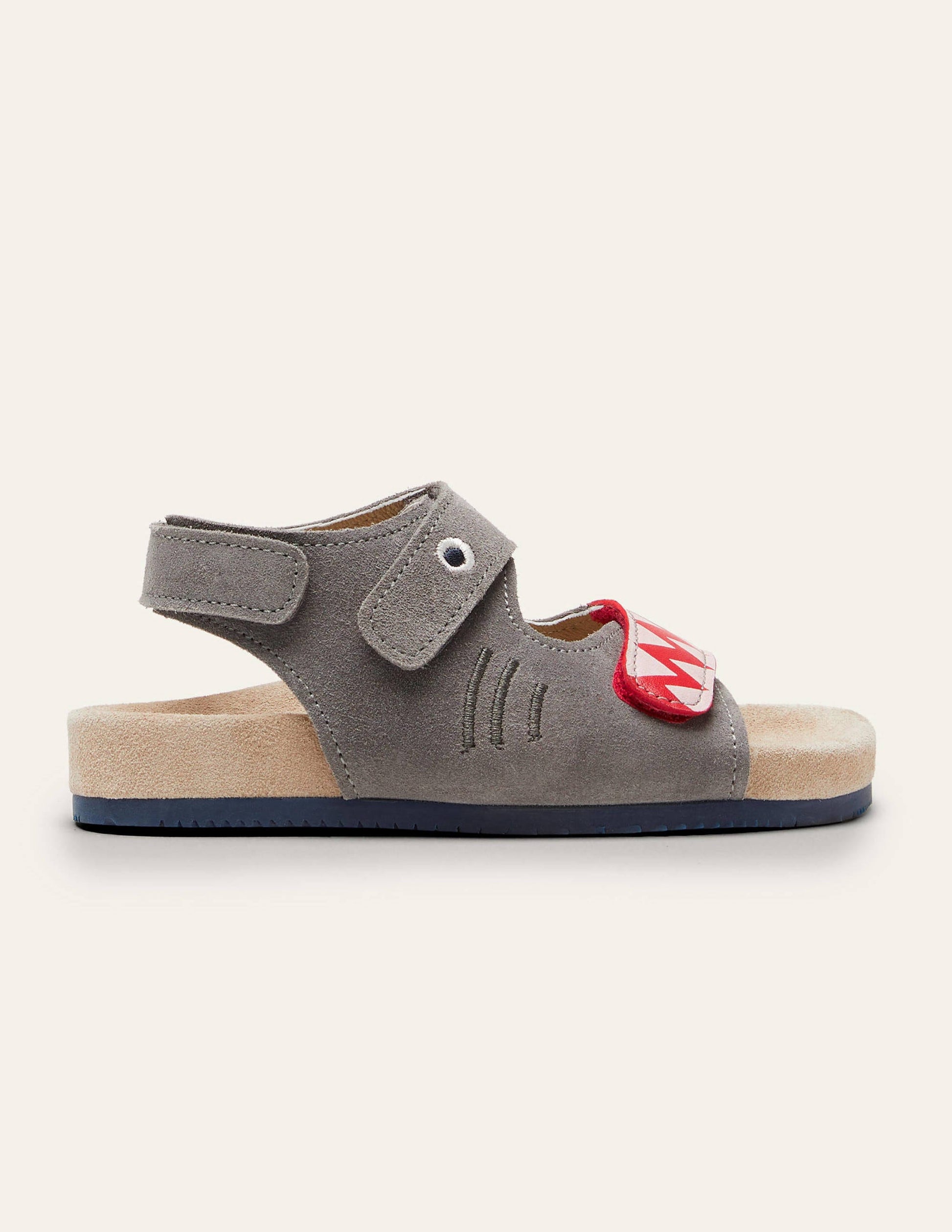 Grey Shark Suede Sandals-River Blue Shark-2