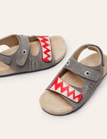 Grey Shark Suede Sandals-River Blue Shark