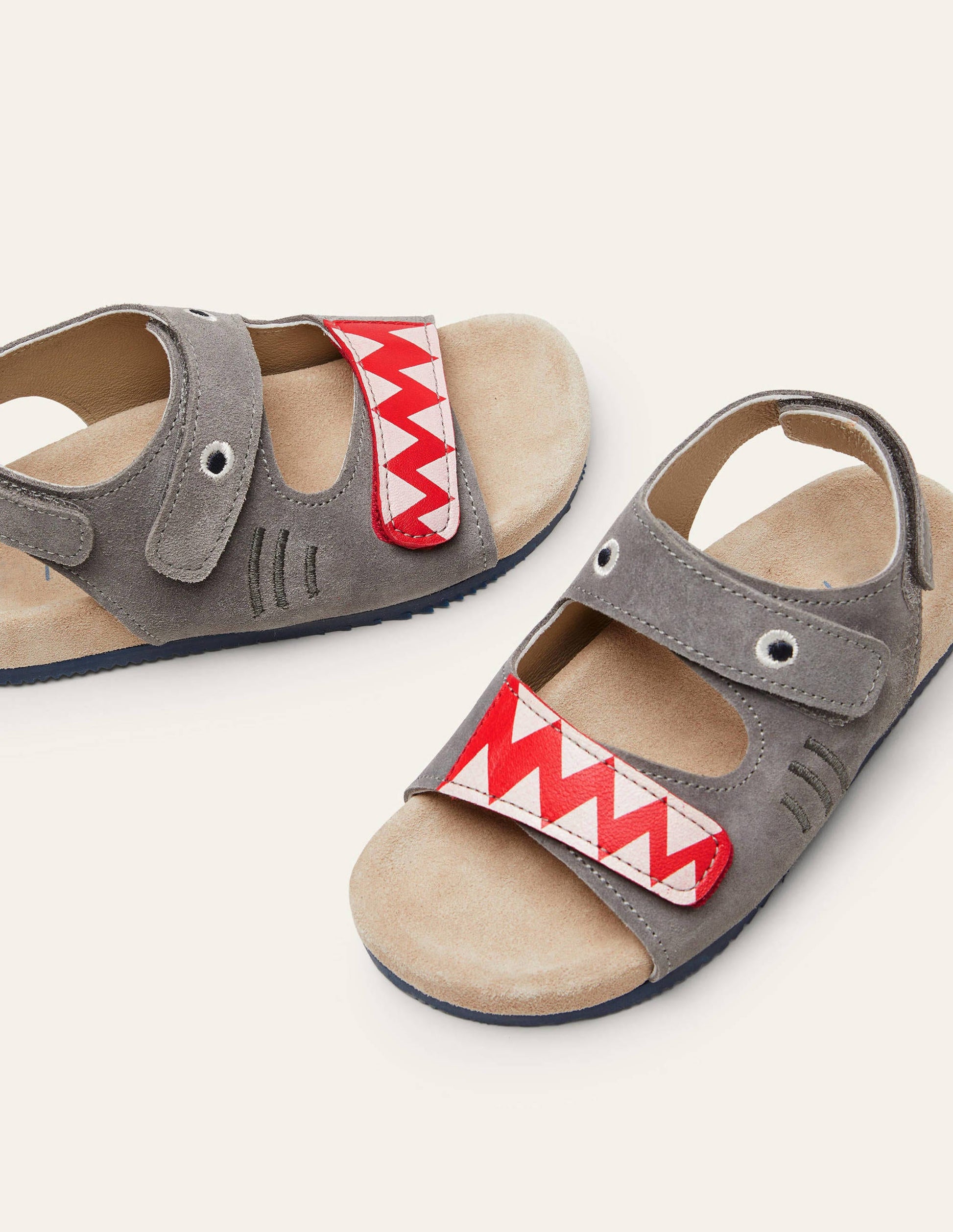 Grey Shark Suede Sandals-River Blue Shark-1