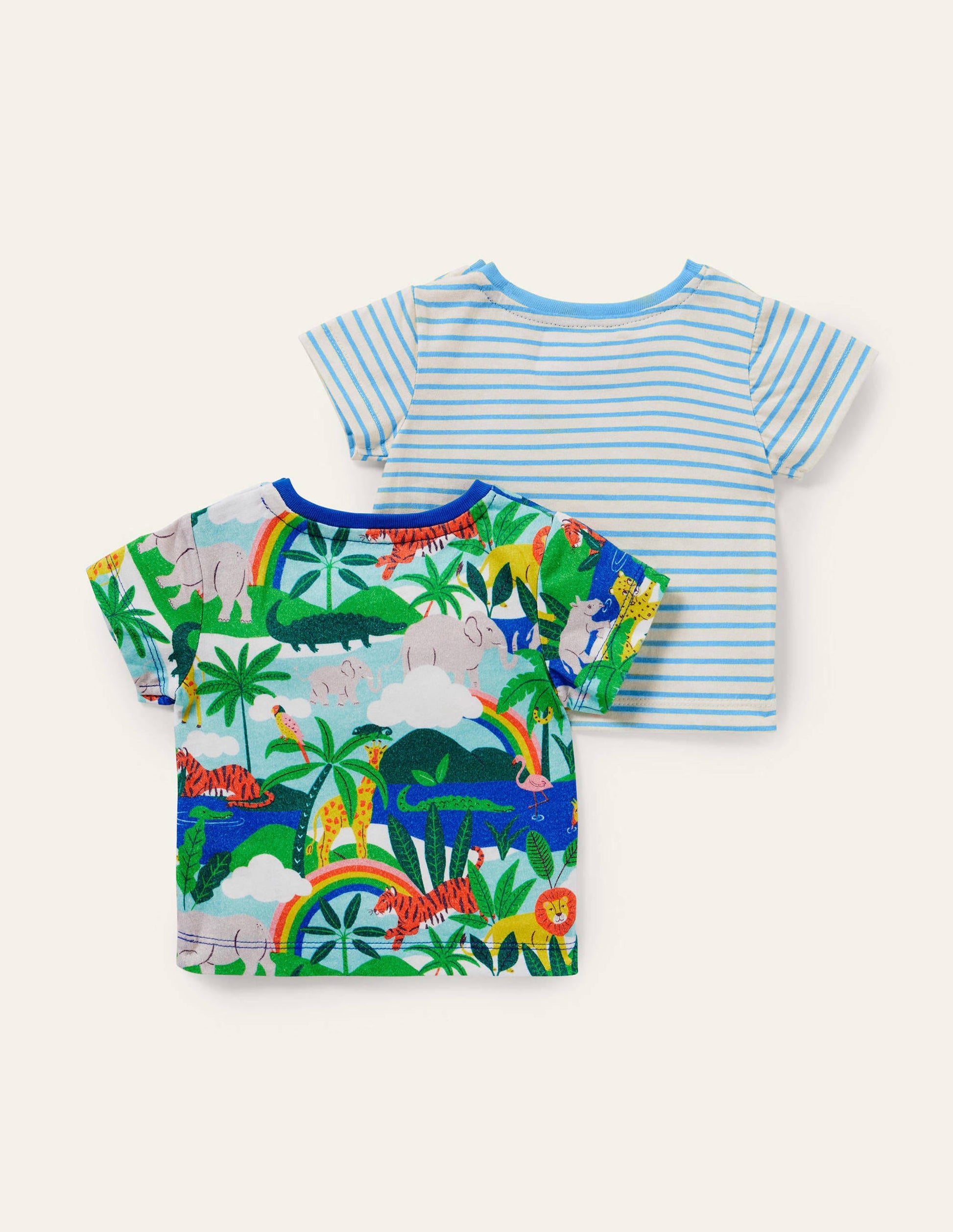 Twin Pack T-Shirts-Multi Rainbow Jungle-2