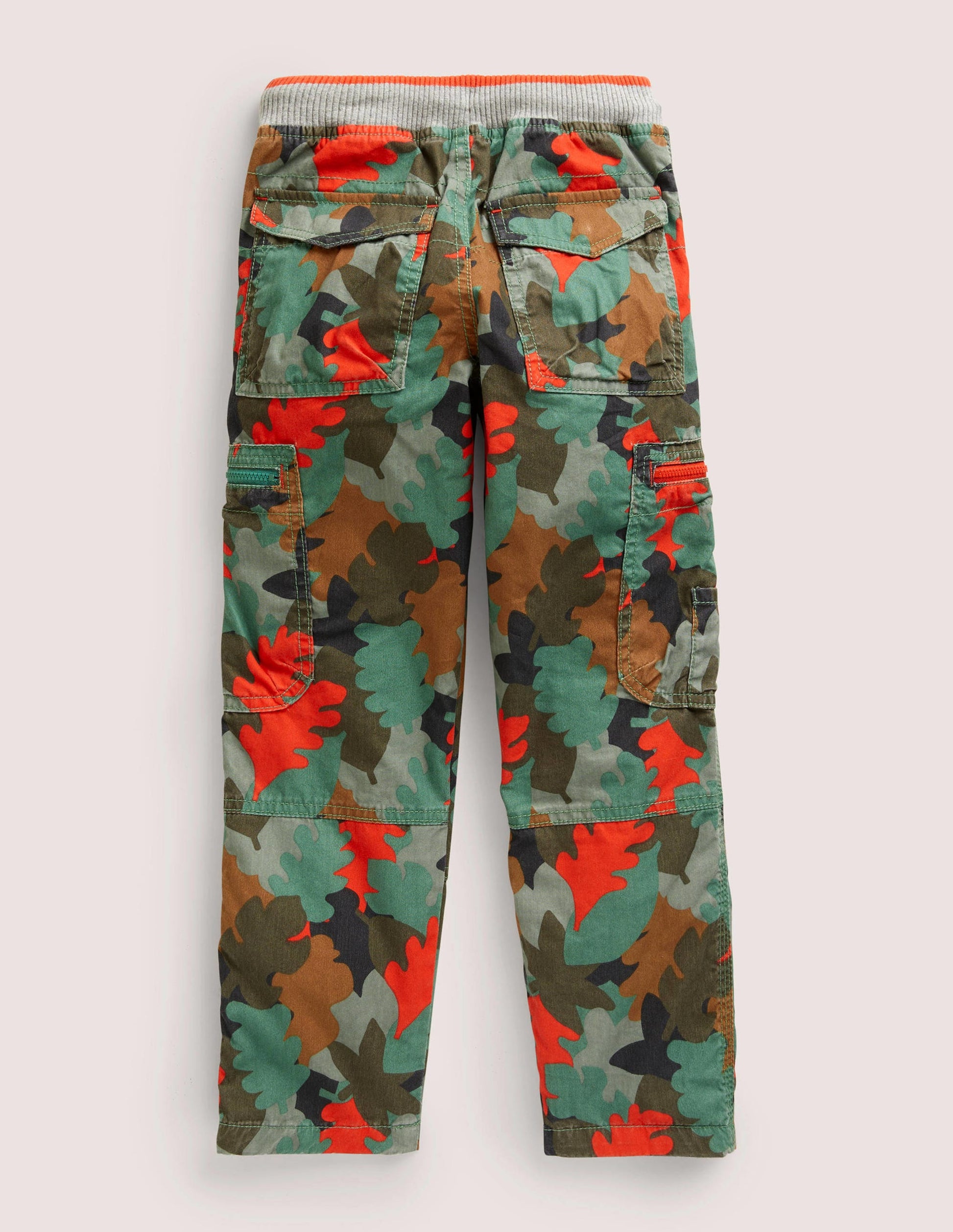 Cosy Lined Cargo Trousers-Rosemary Autumn Leaf Camo-2