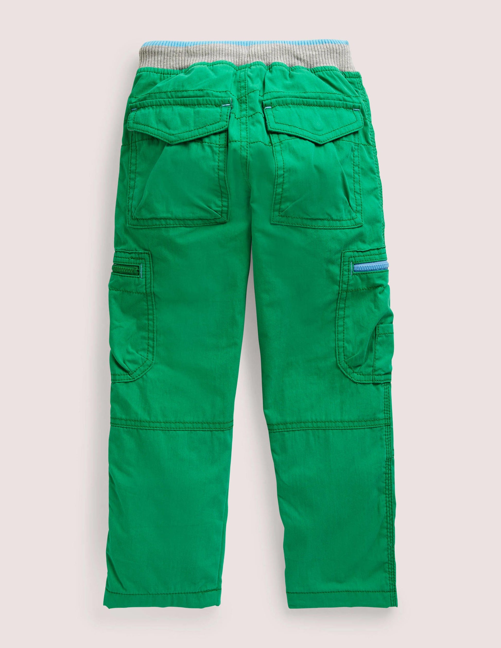 Green Draw String Cargo Trousers-Highland Green-2