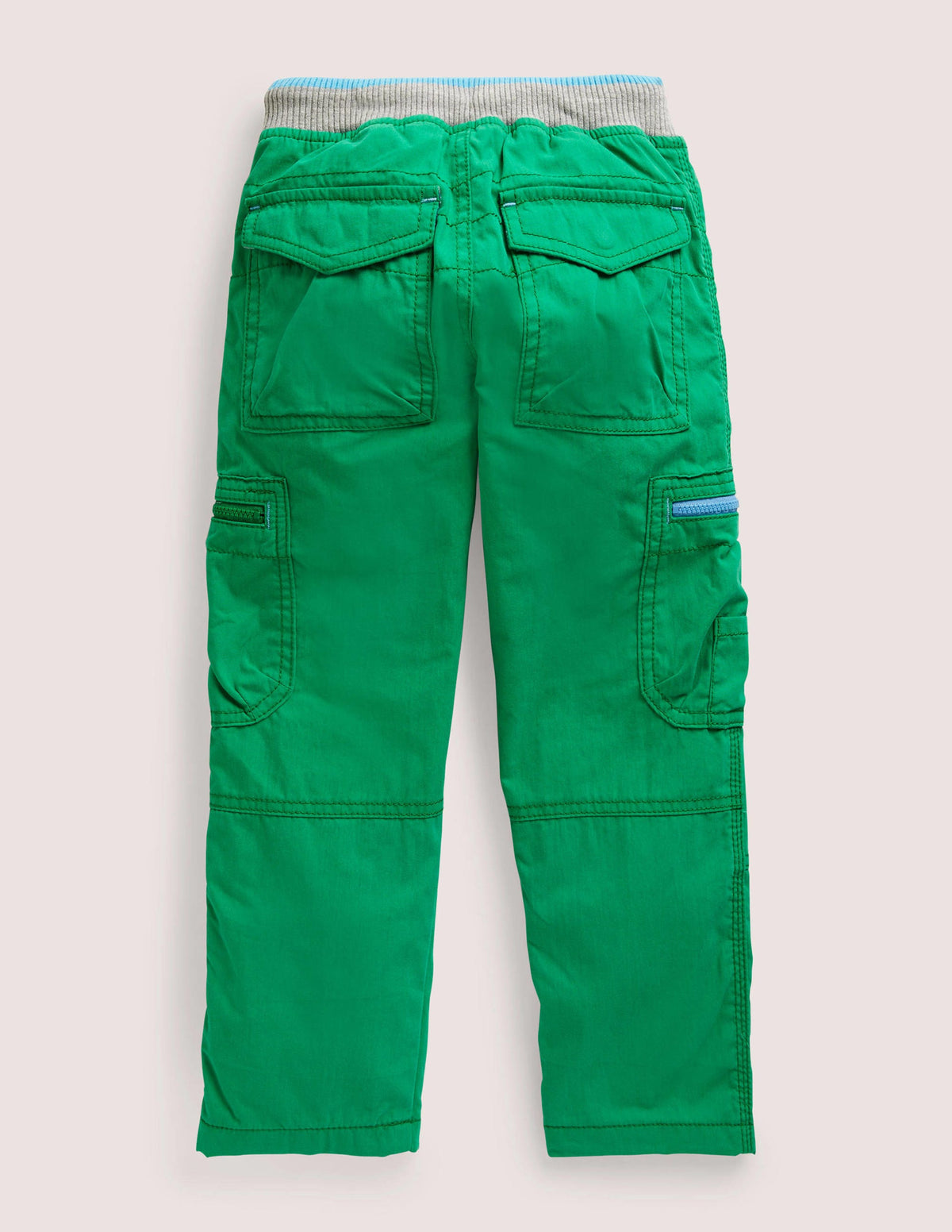 Green Draw String Cargo Trousers-Highland Green - Image 2