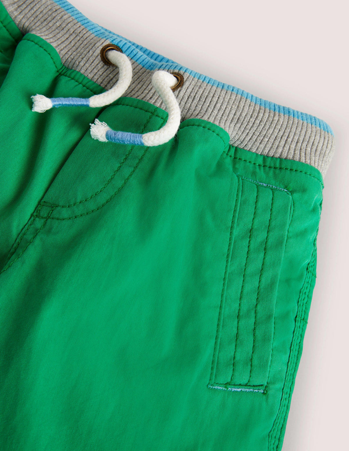 Green Draw String Cargo Trousers-Highland Green - Image 3