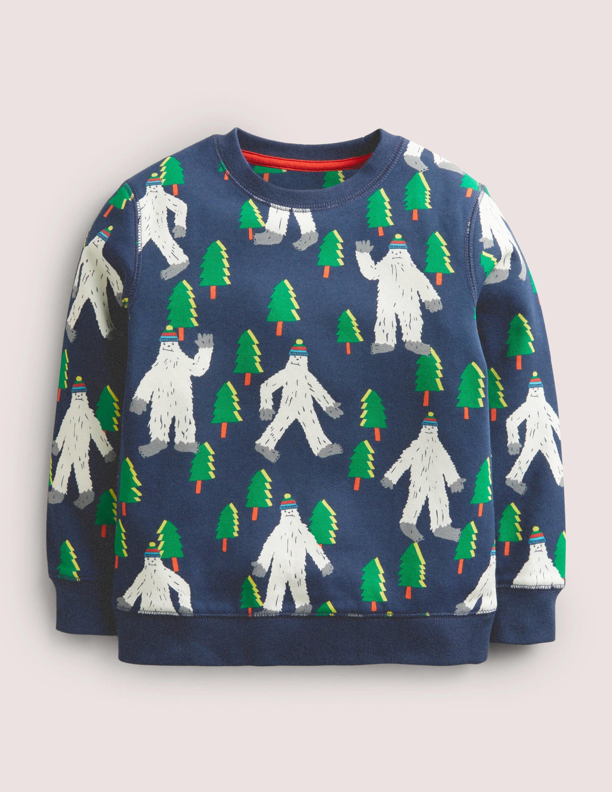 Printed Sweatshirt-College Navy Yeti - Image 1
