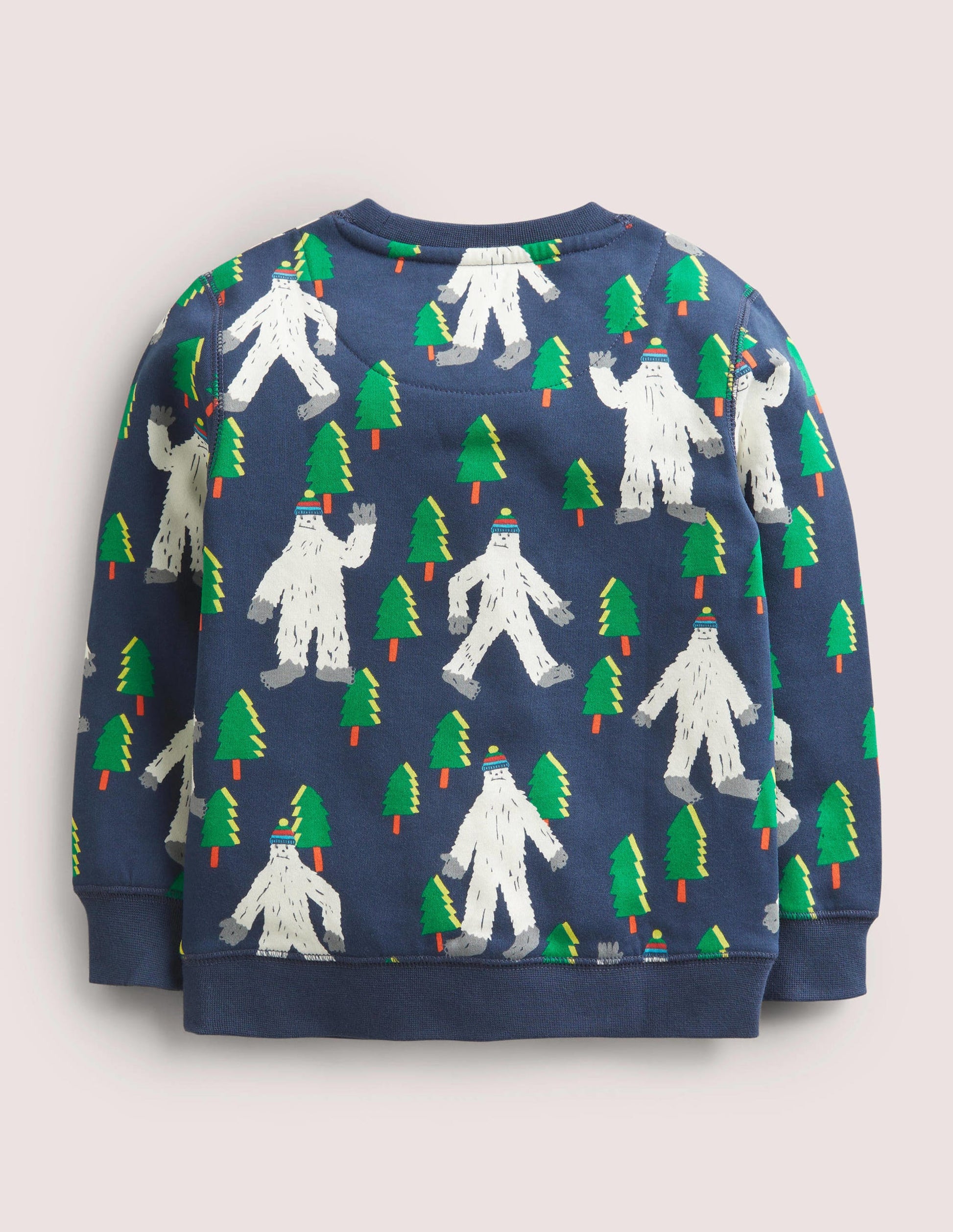 Printed Sweatshirt-College Navy Yeti-2