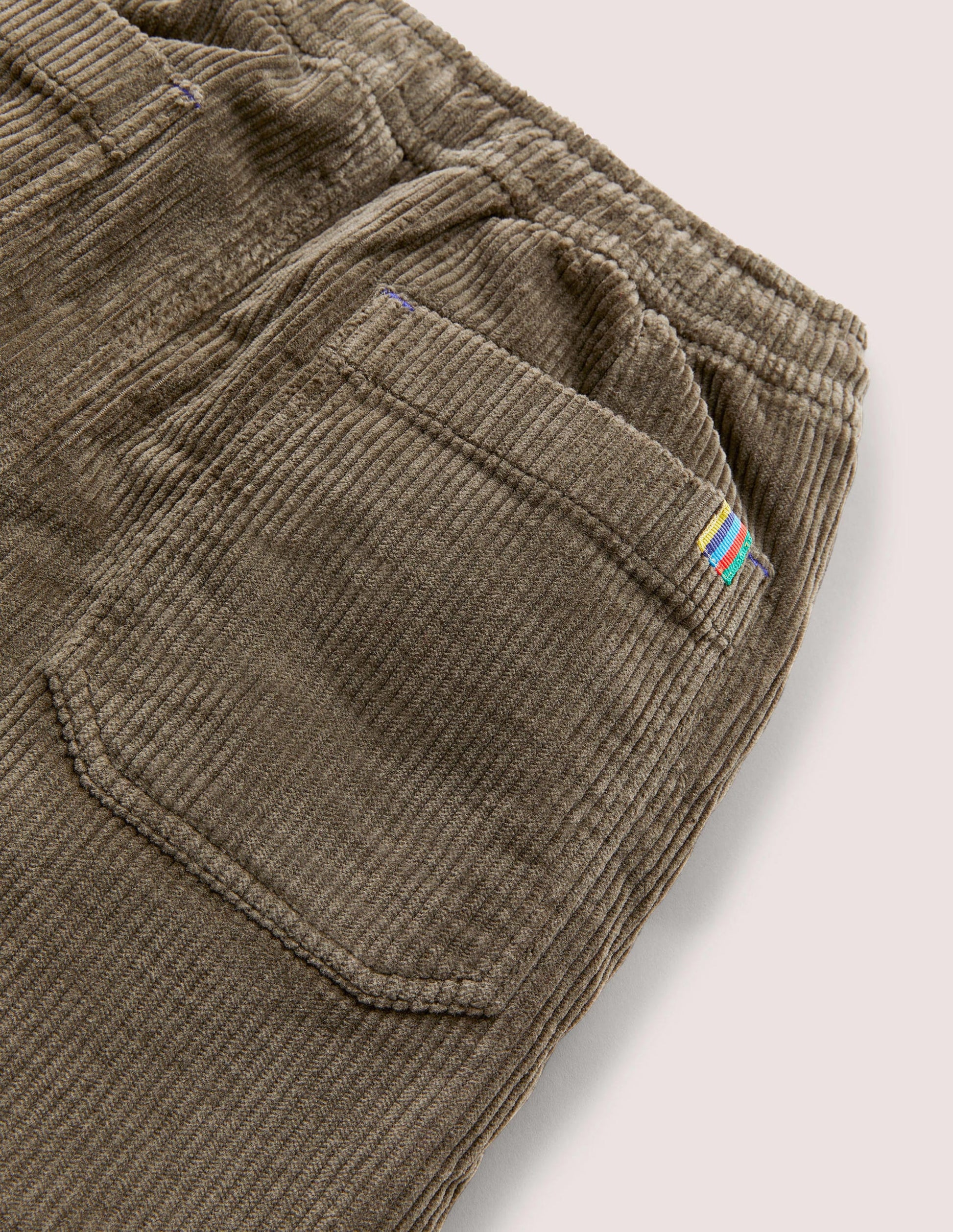 Lined Trousers-Khaki Green Cord-3