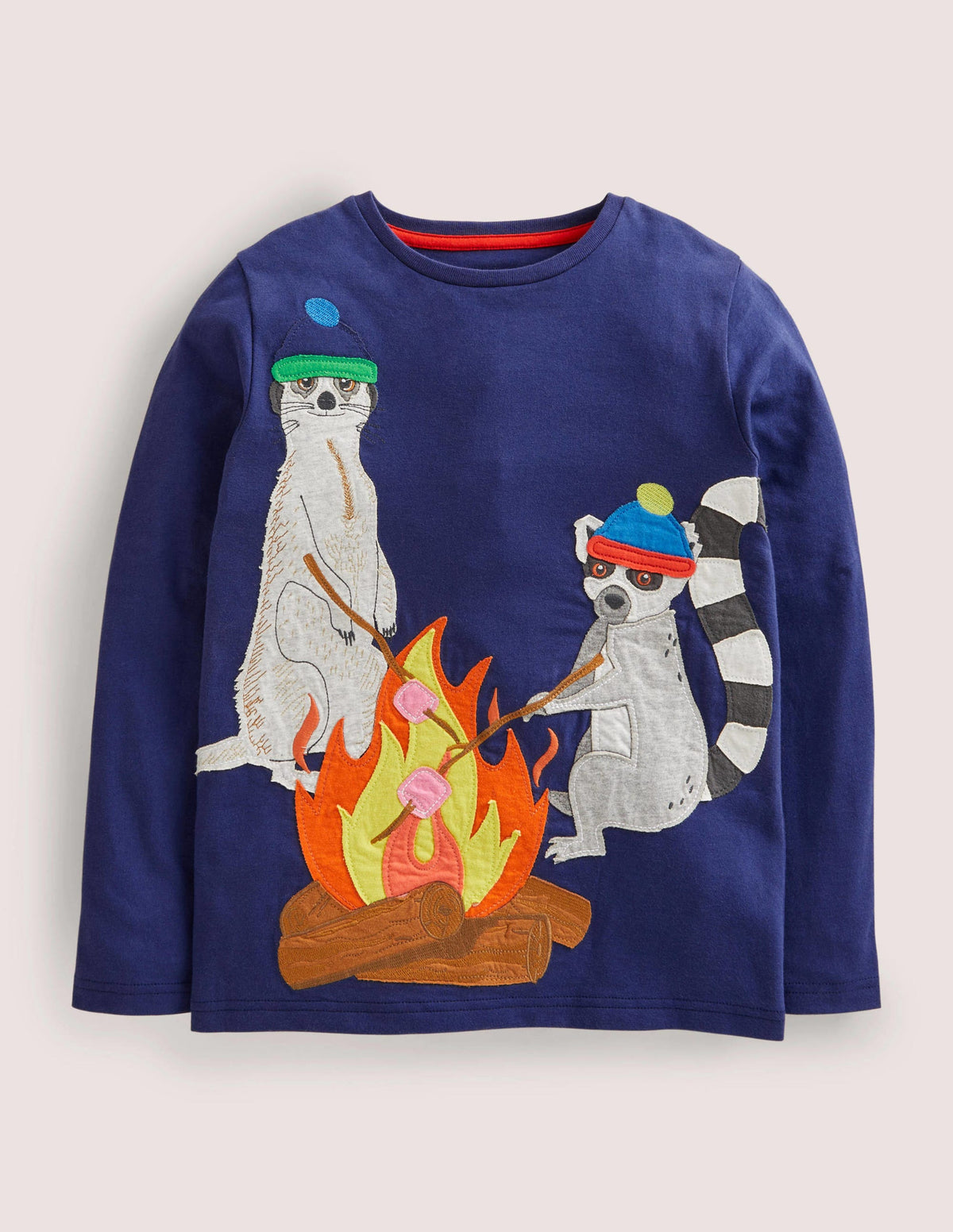 Big Appliqué T-shirt-Starboard Blue Camp Fire - Image 1