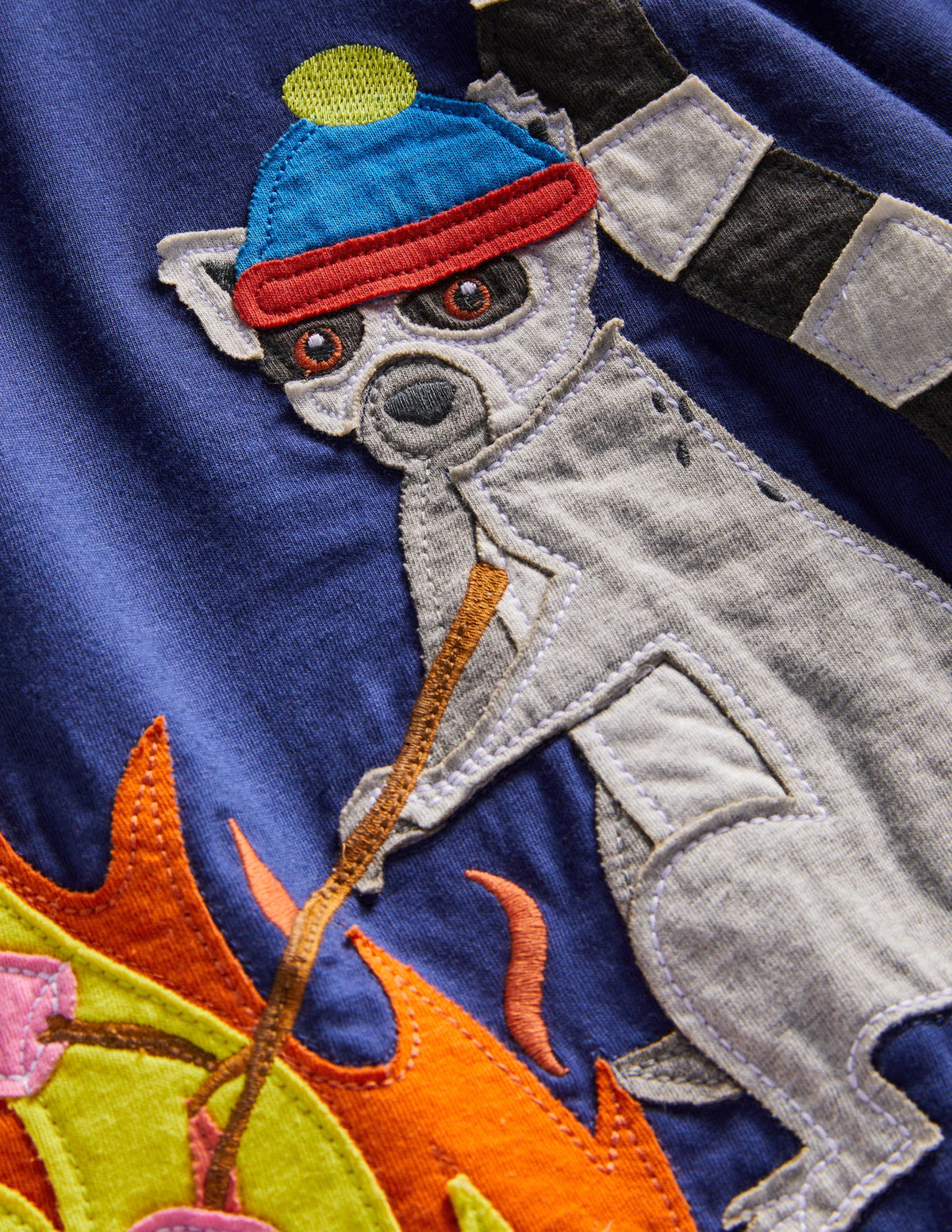 Big Appliqué T-shirt-Starboard Blue Camp Fire-3