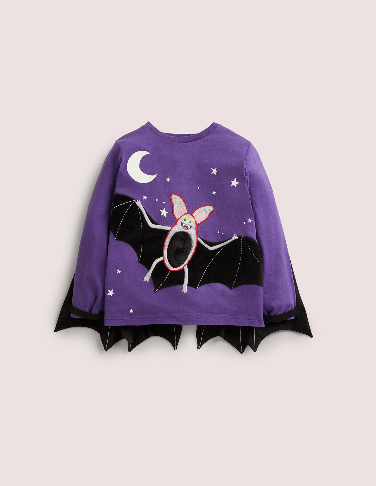Halloween Glow Bat T-shirt-Bijou Purple Bat-1