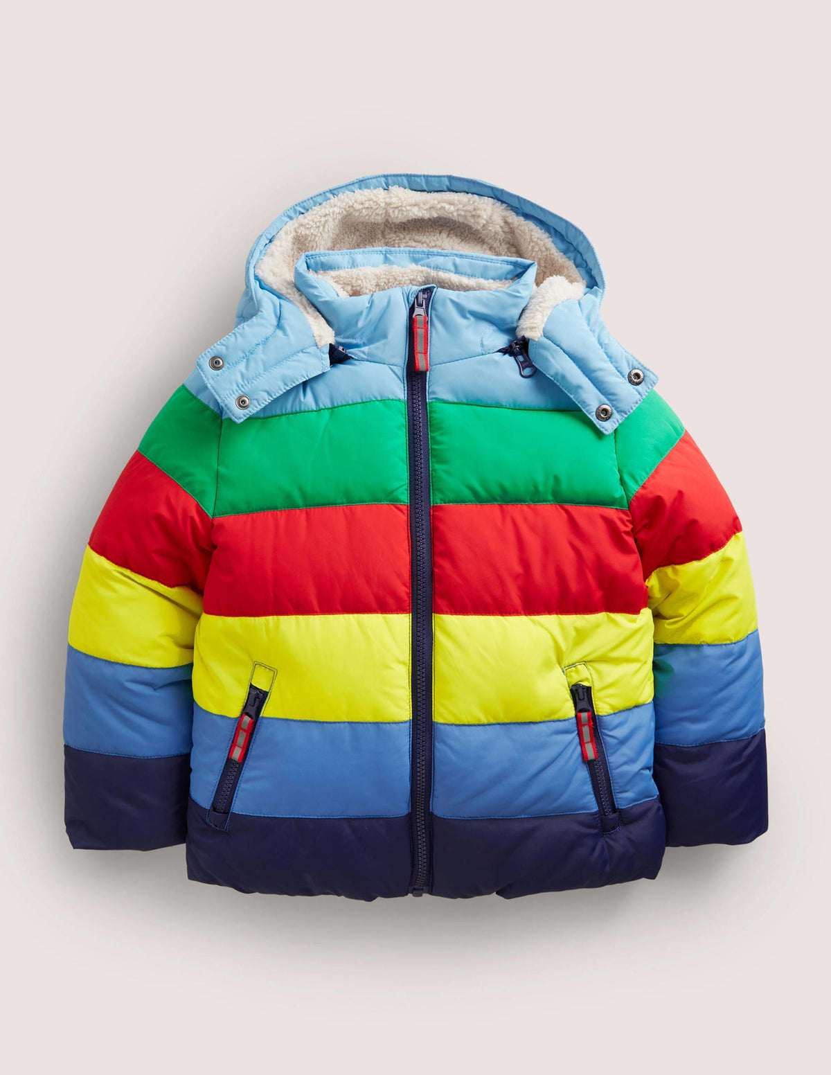 Shower-Resistant Padded Jacket-Multi Rainbow - Image 1