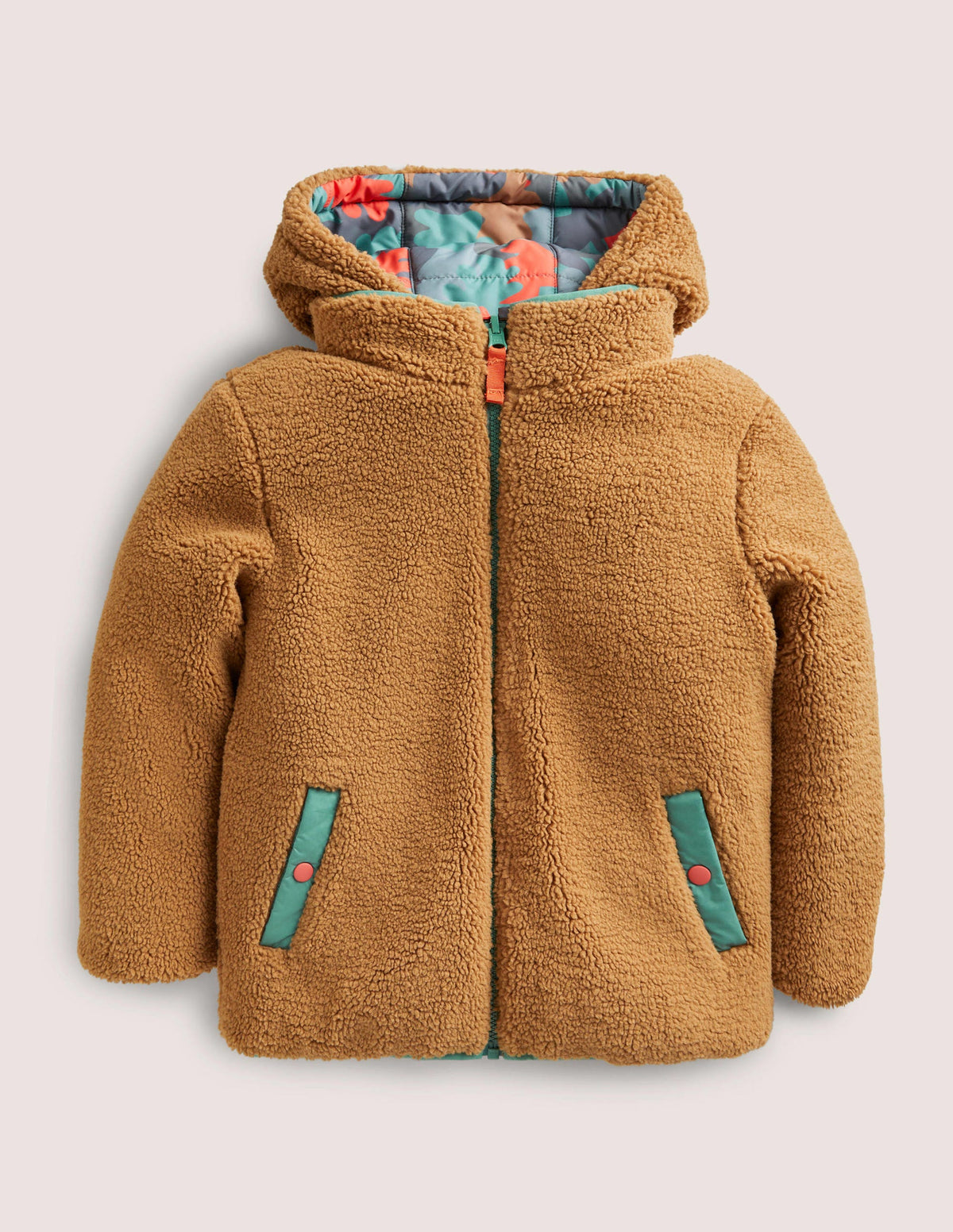 Autumn Leaf Reversible Teddy Puffer Jacket-Rosemary Autumn Leaf Camo - Image 4