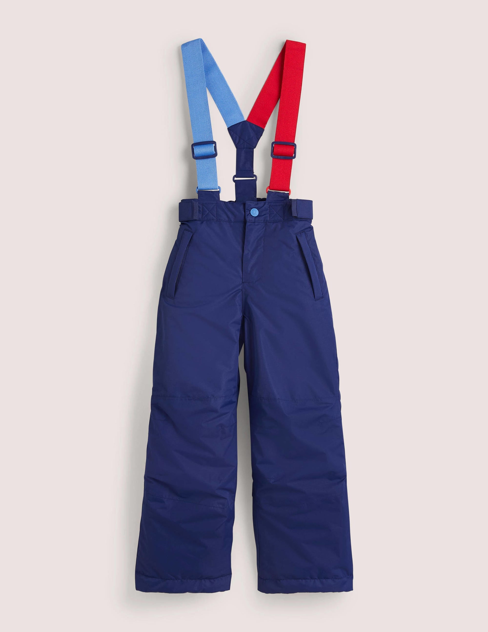 Navy Waterproof Dungaree Trousers-College Navy - Image 1