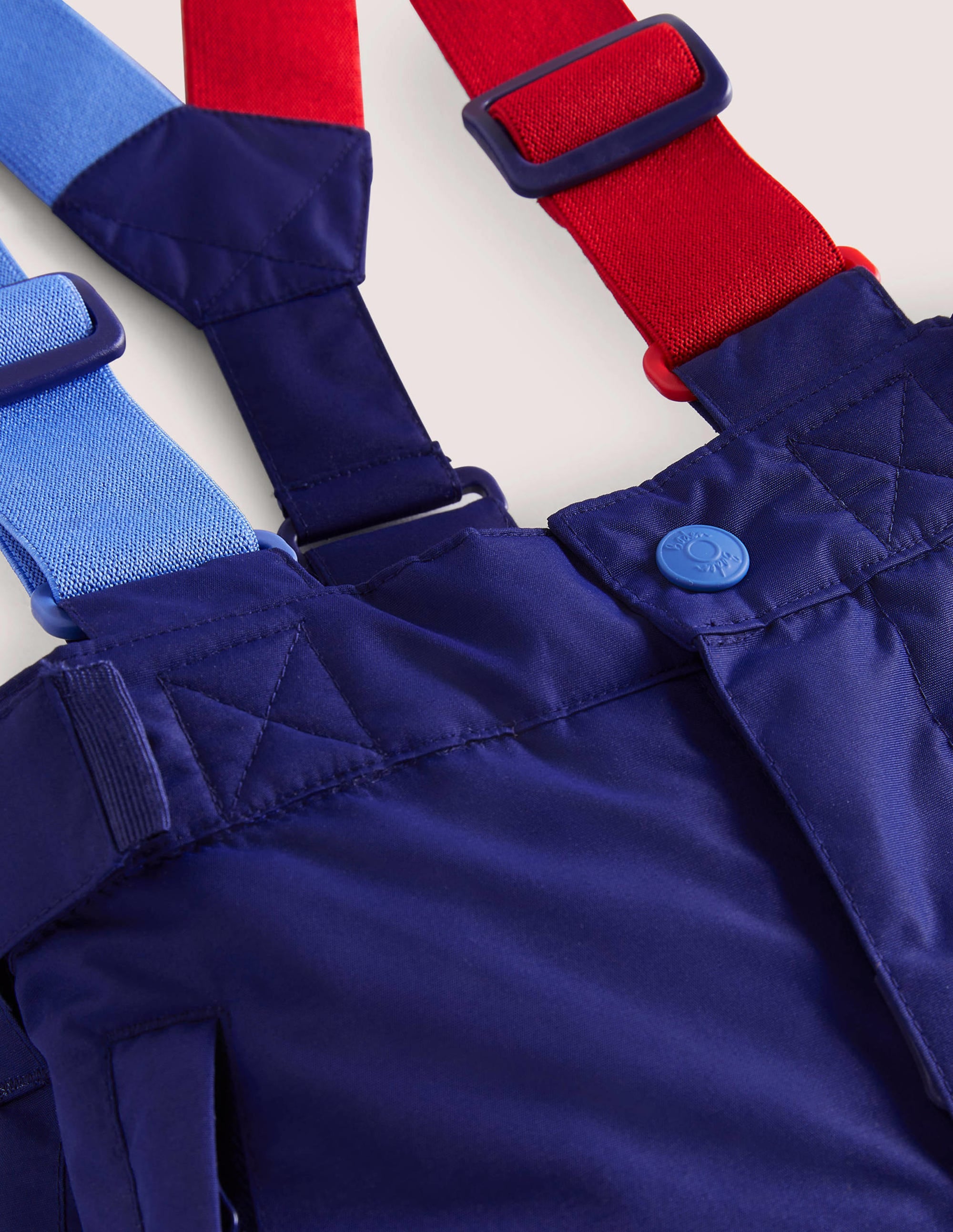 Navy Waterproof Dungaree Trousers-College Navy - Image 3