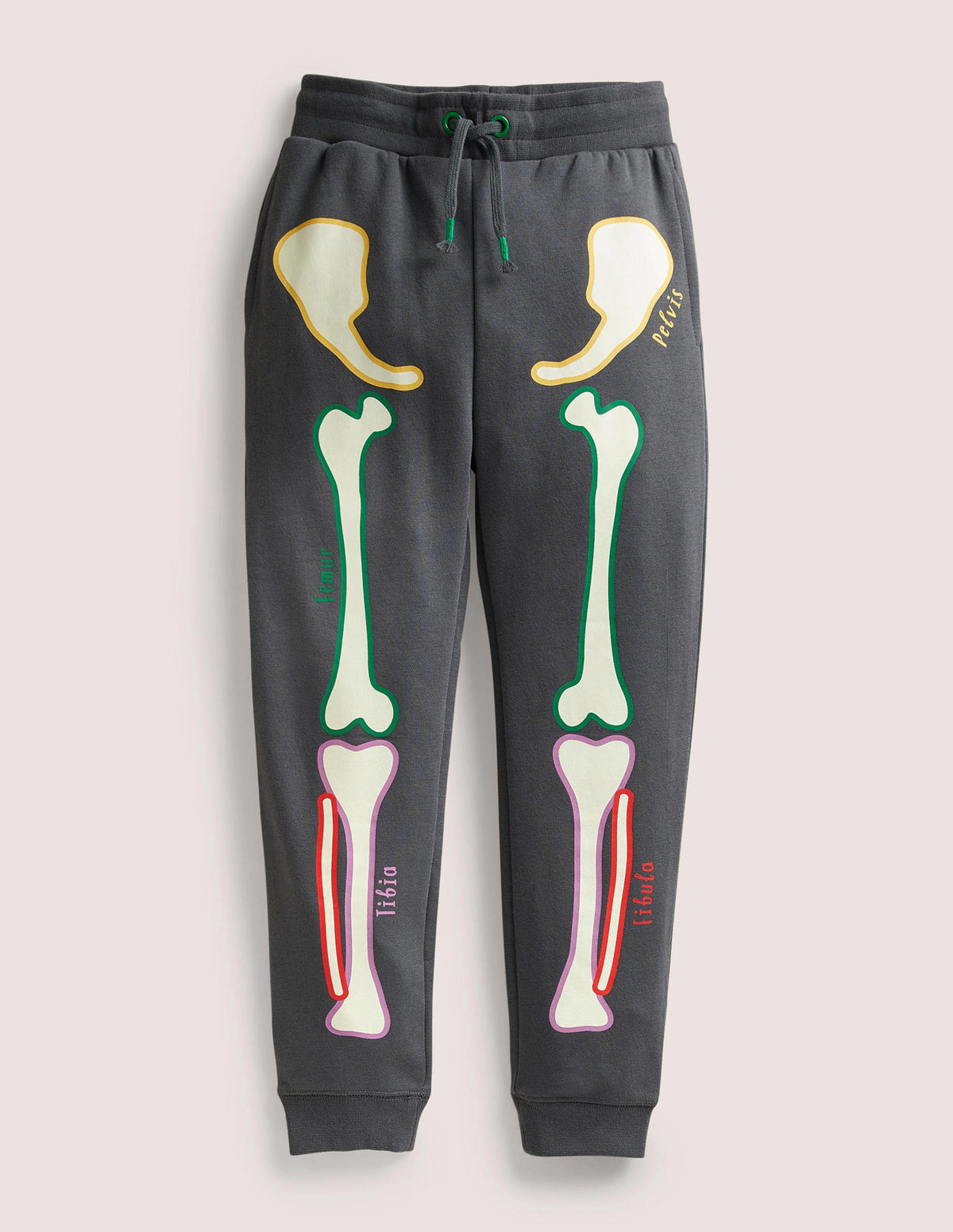 Halloween Skeleton Joggers-Smoke Grey Skeleton - Image 4