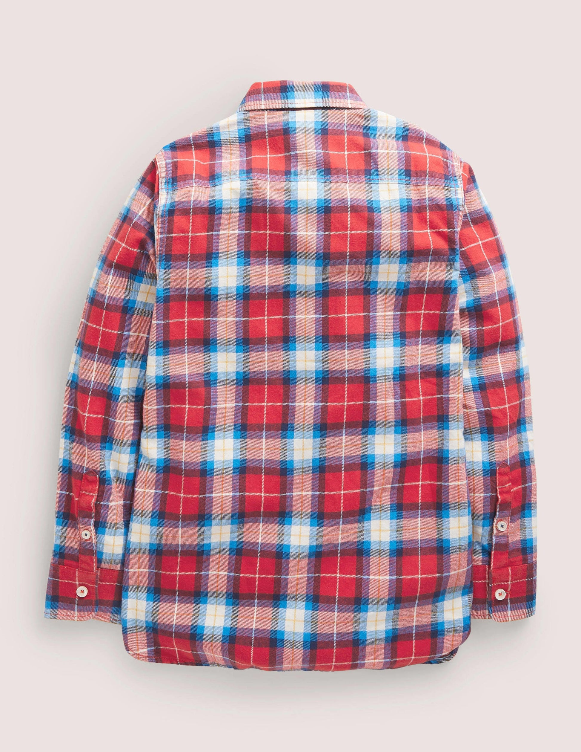 Cosy Brushed Check Shirt-Rockabilly Red Check-2