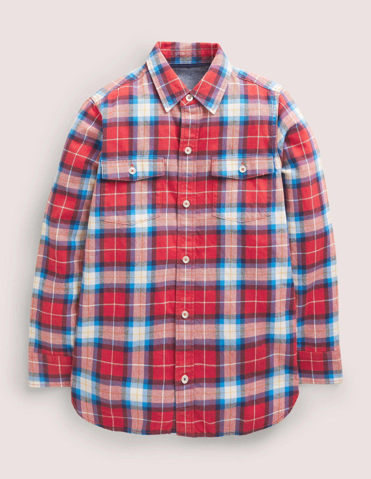 Cosy Brushed Check Shirt-Rockabilly Red Check - Image 1