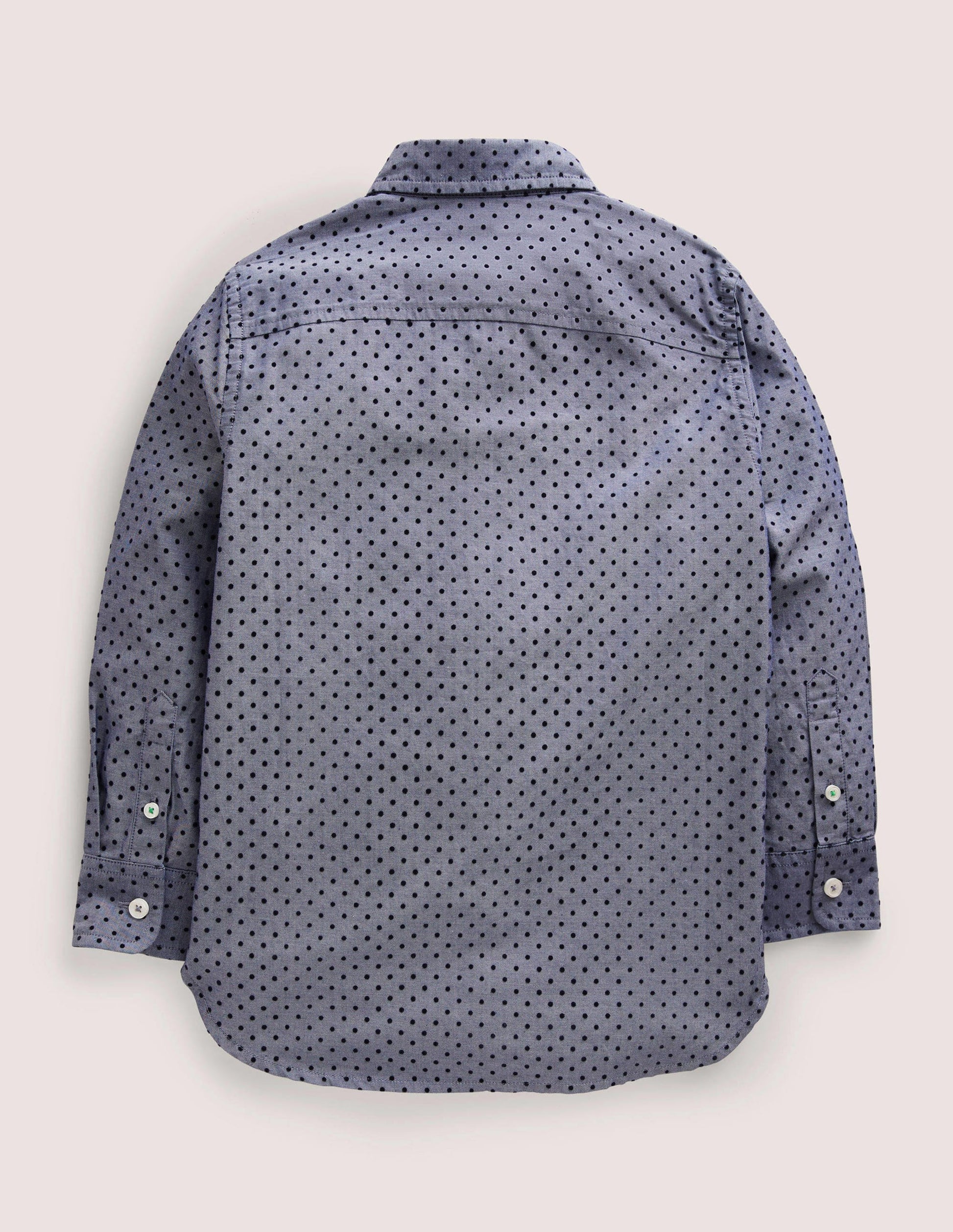 Casual Twill Shirt-Blue Flocked Spot-2