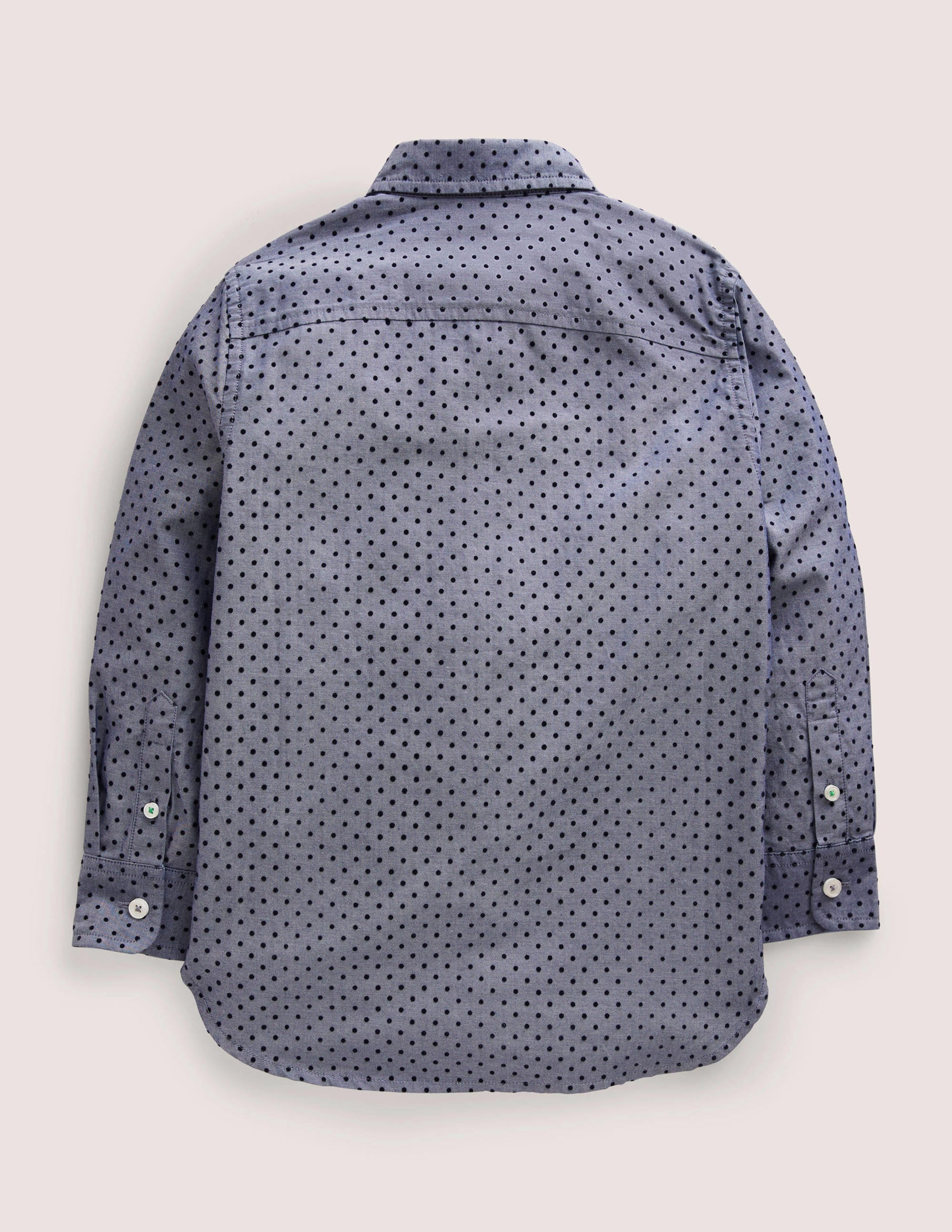 Casual Twill Shirt-Blue Flocked Spot - Image 2