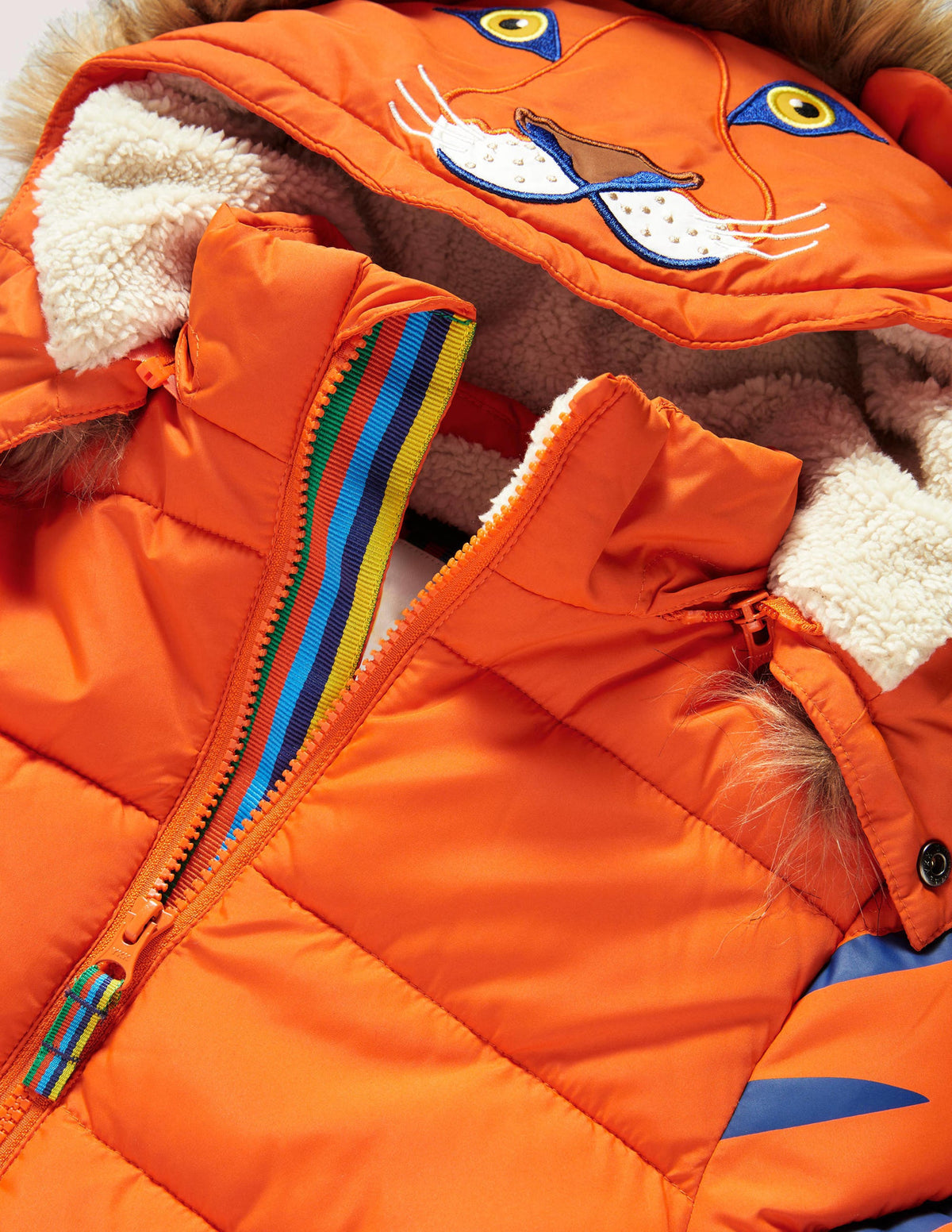 Fun Padded Jacket-Mandarin Orange Tiger-3