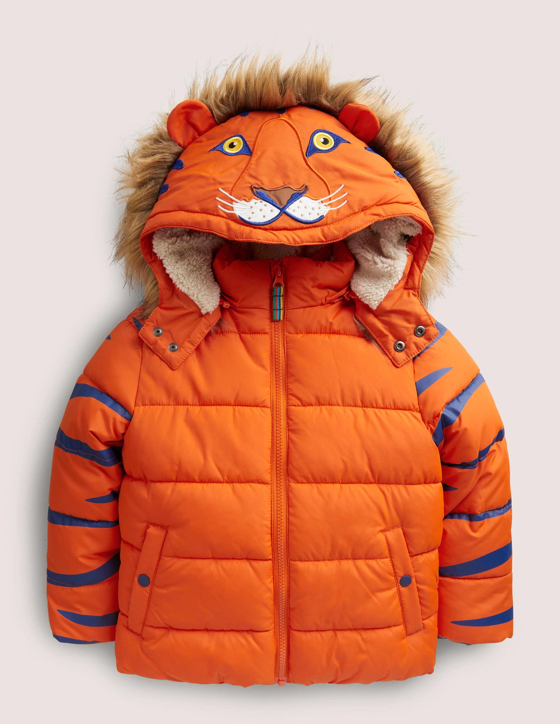 Fun Padded Jacket-Mandarin Orange Tiger-1