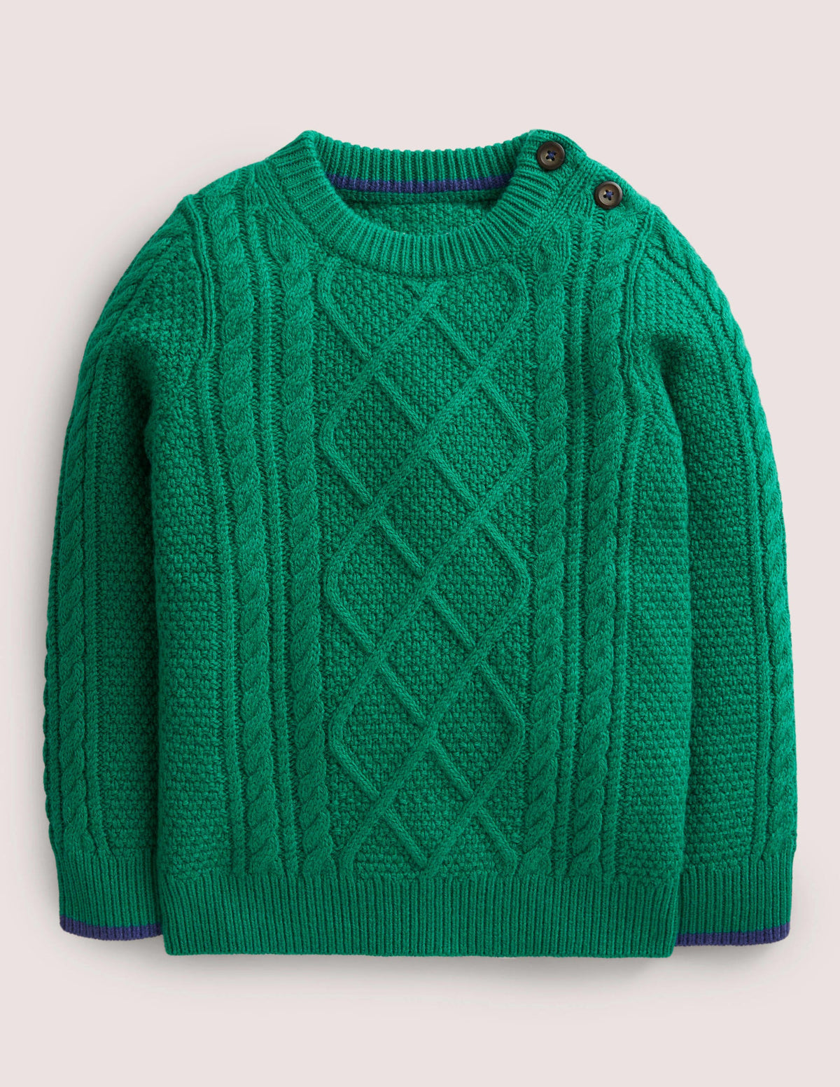 Cable Crew Jumper-Shady Glade Green-1