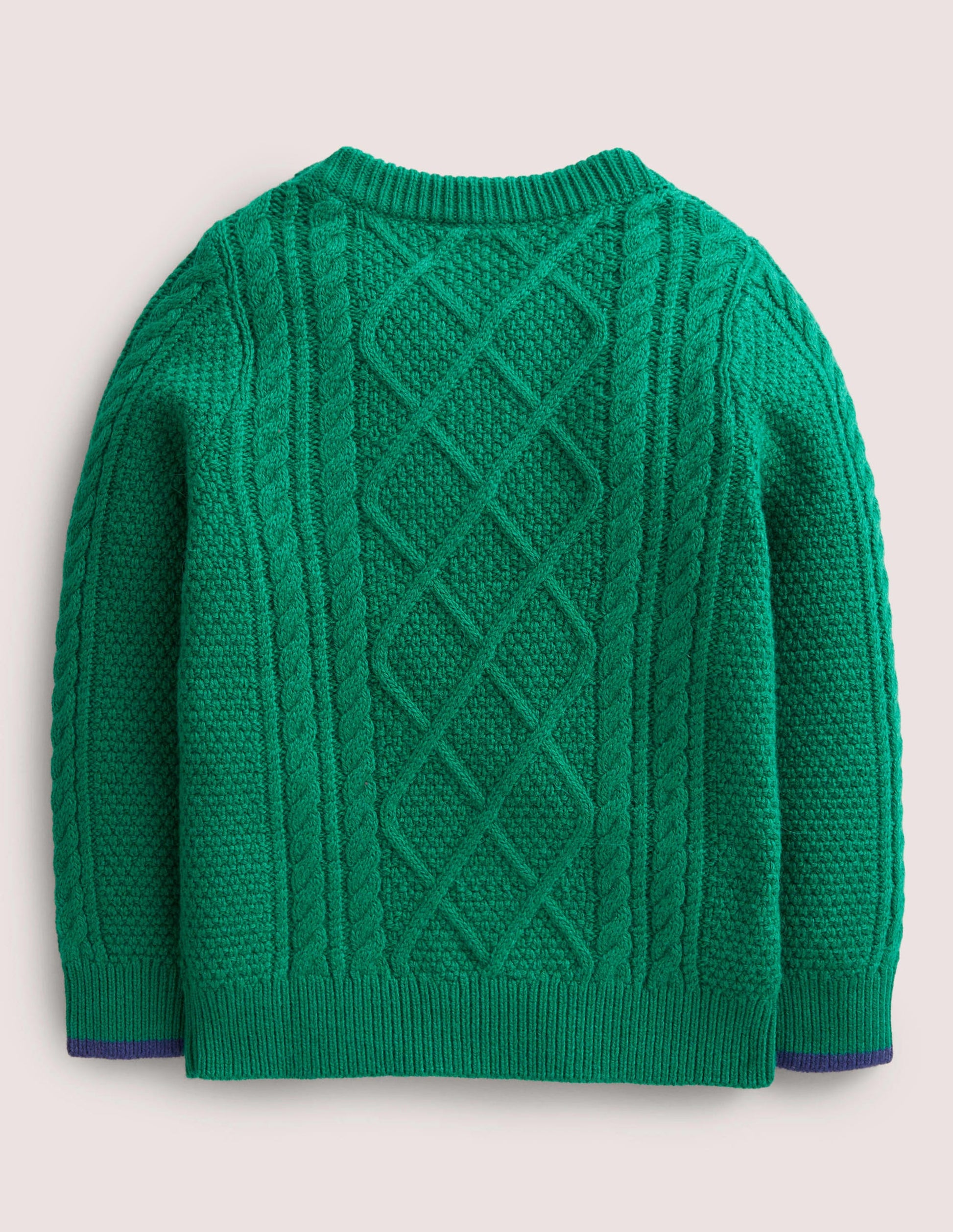 Cable Crew Jumper-Shady Glade Green-2