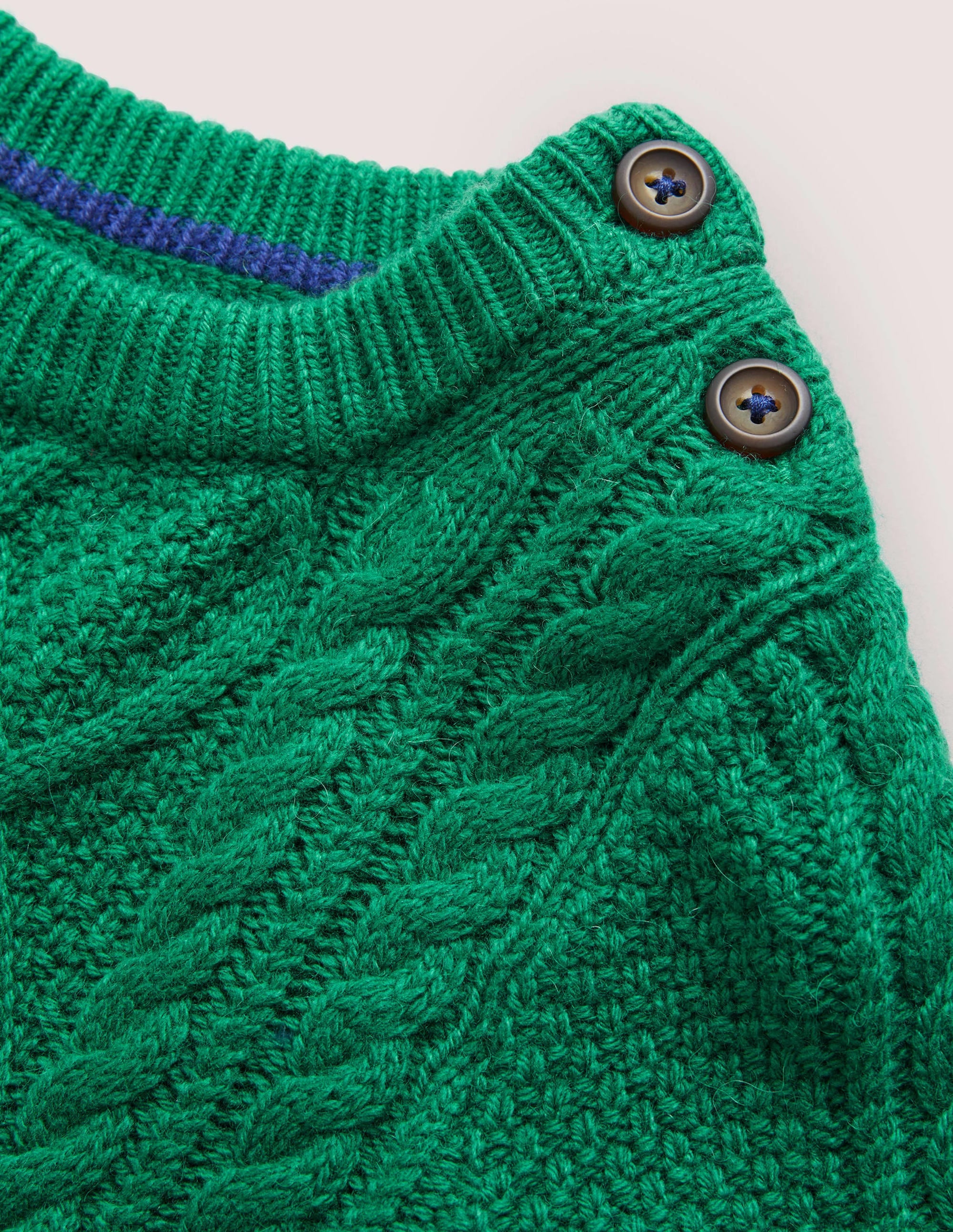 Cable Crew Jumper-Shady Glade Green - Image 3