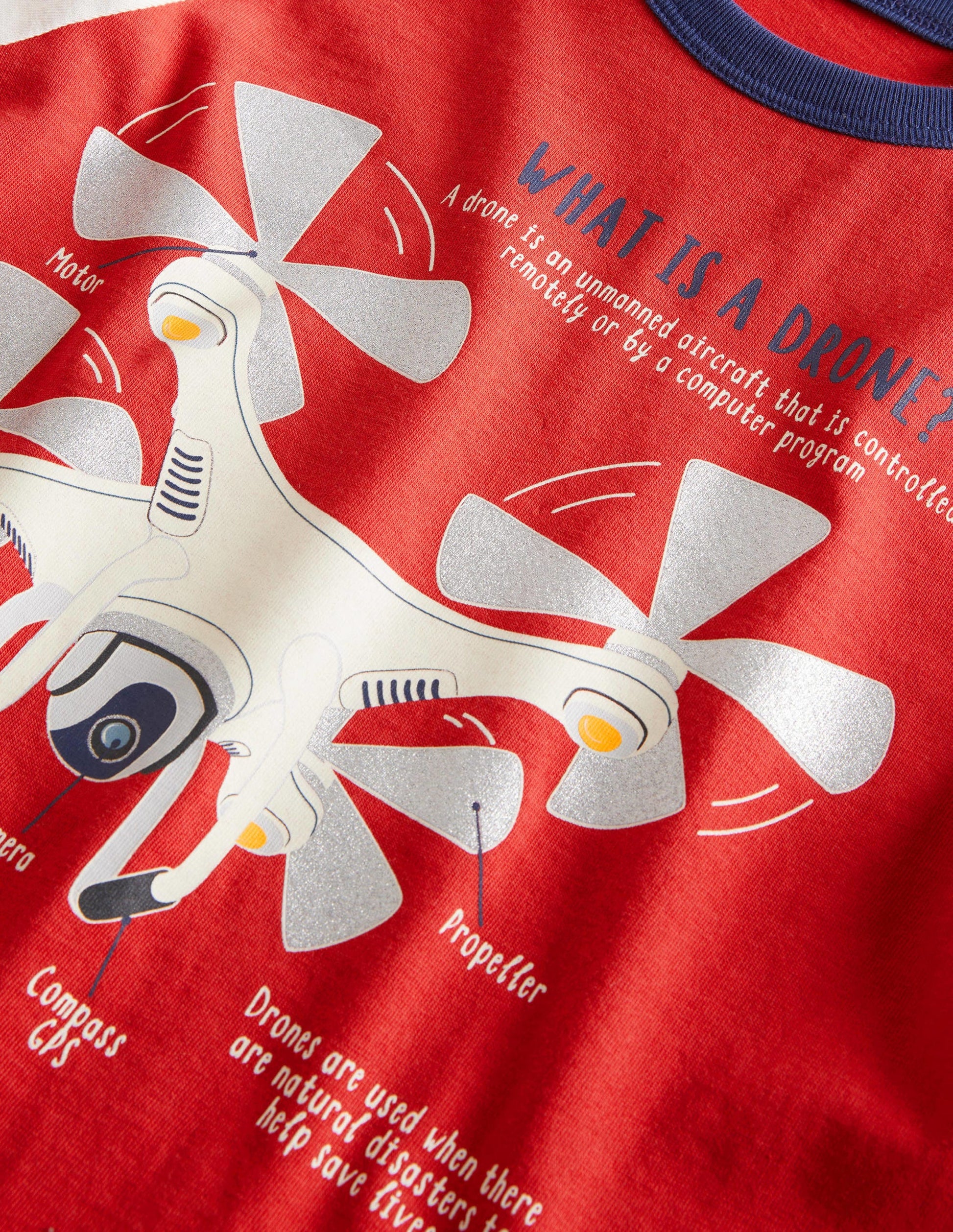 Educational GITD Logo T-shirt-Rockabilly Red Drone-3