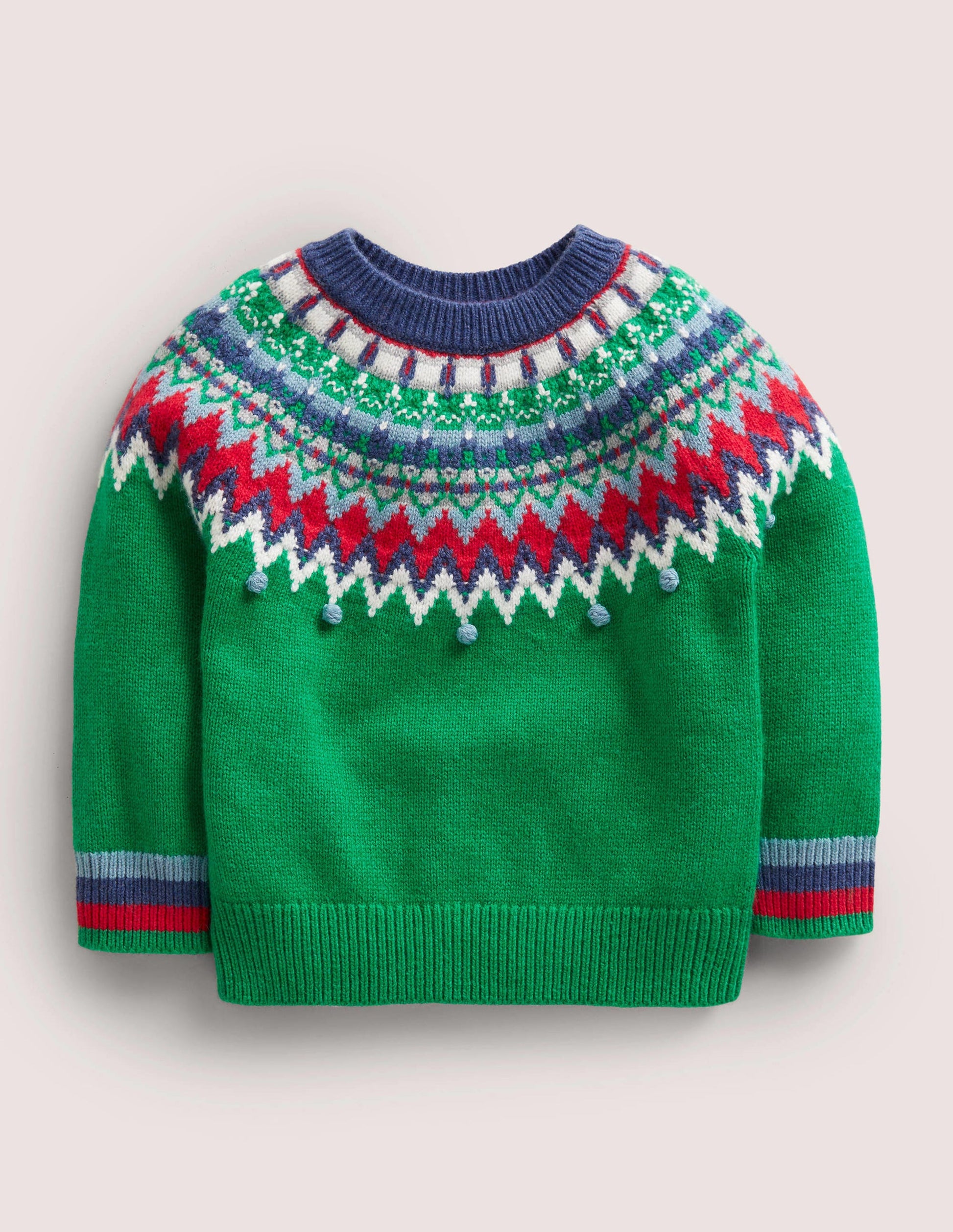 Classic Fair Isle Jumper-Trekking Green Multi Fair Isle-1