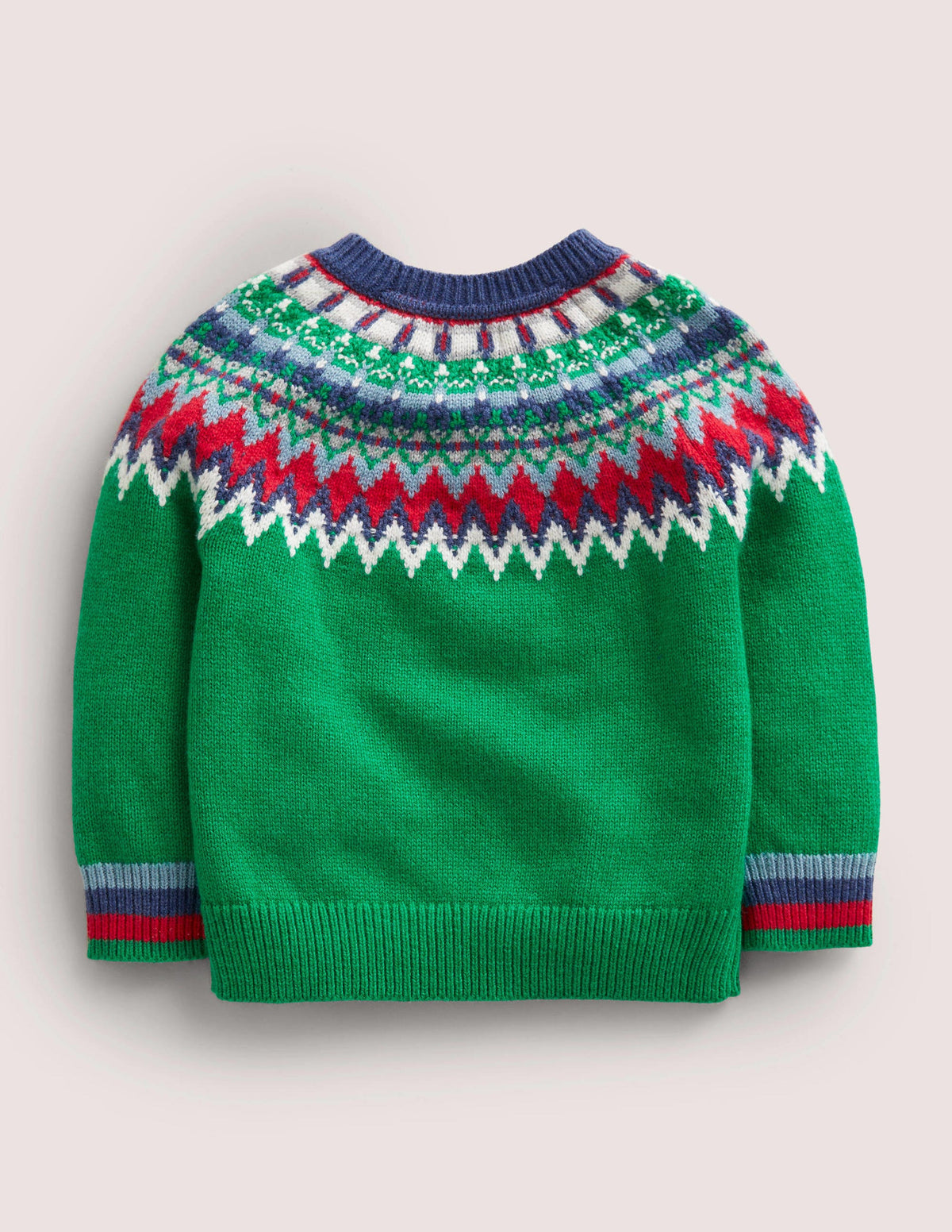 Classic Fair Isle Jumper-Trekking Green Multi Fair Isle-2