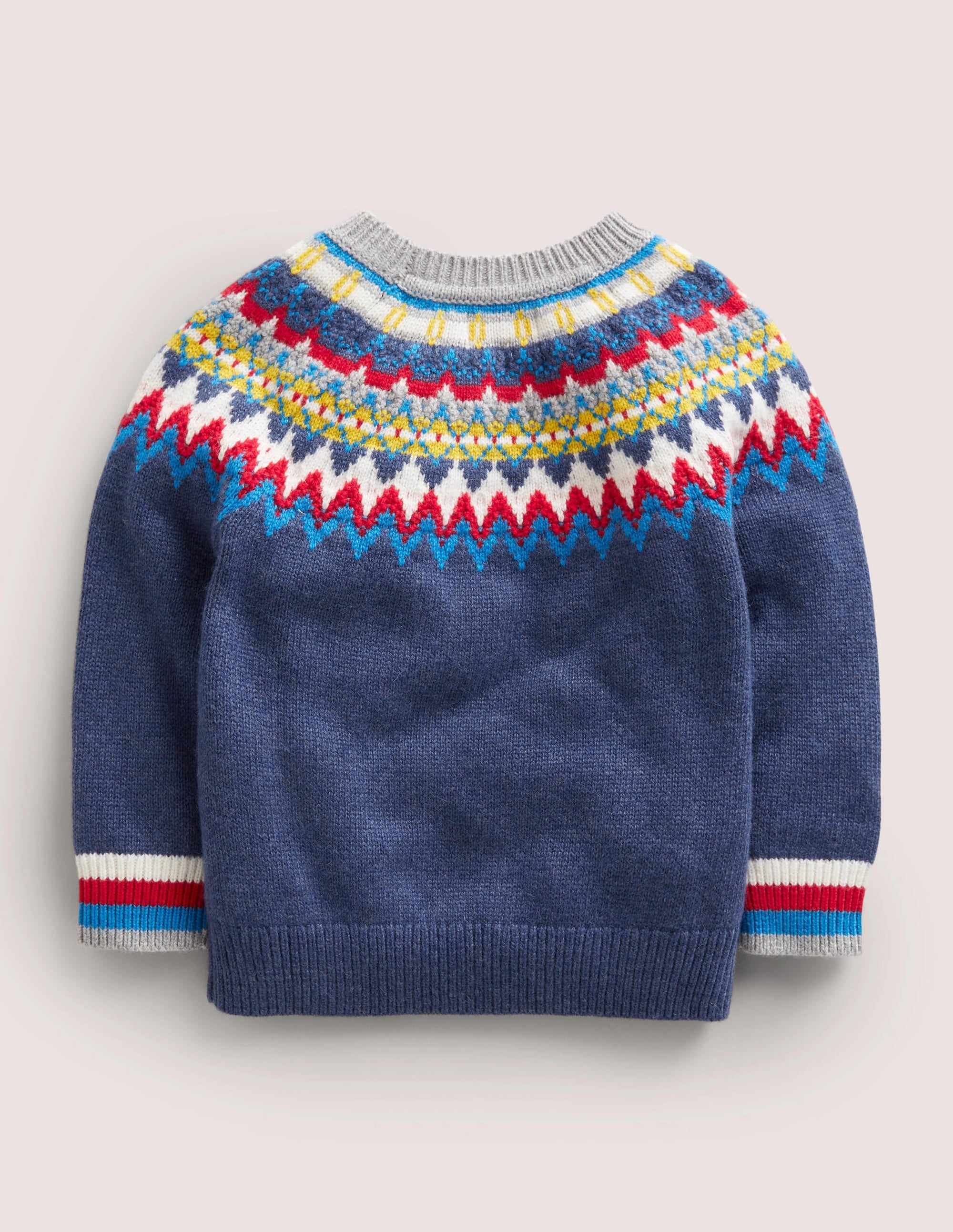 Classic Fair Isle Jumper-College Navy, Multi Fair Isle - Image 2